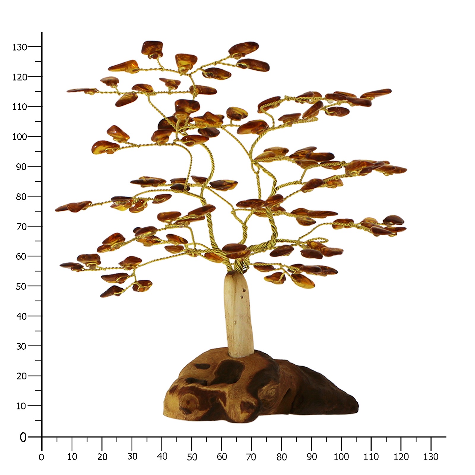 OSTSEE-SCHMUCK Dekobaum »- 13 cm, 108 Bernsteine - Bernstein -,«