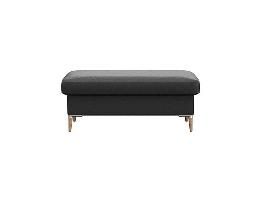 Thumbnail - FLEXLUX Pouf "Fiore" Kaltschaum, Füße Alu+ Eiche