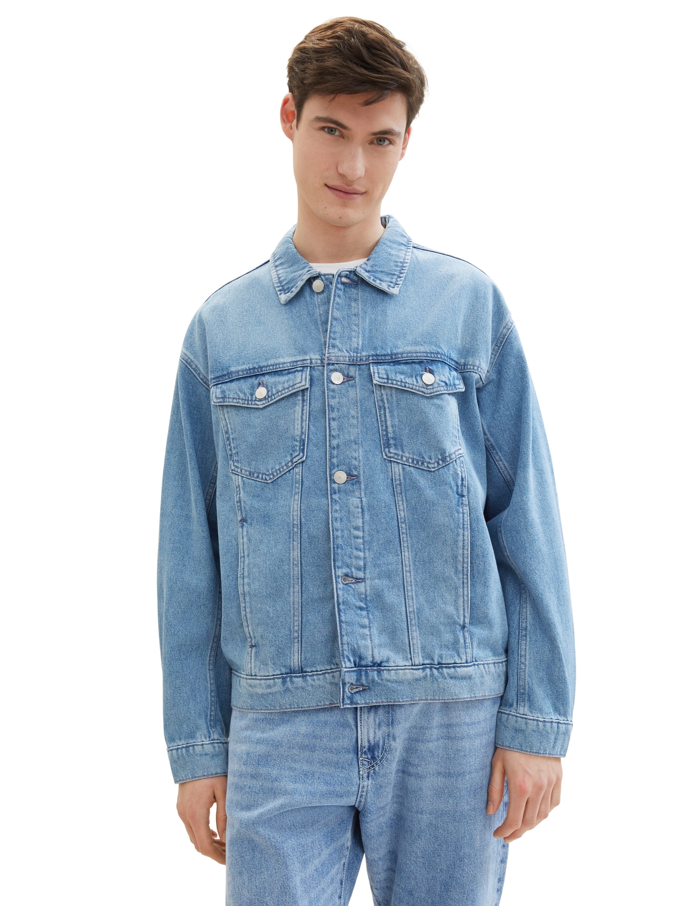 TOM TAILOR Denim Jeansjacke, ohne Kapuze, mit Knopfleiste günstig online kaufen