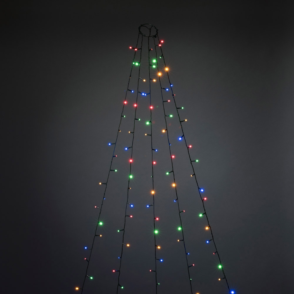 KONSTSMIDE LED-Baummantel "Weihnachtsdeko, Christbaumschmuck", Dioden 200 Stk., Kabellänge 5m x Gesamtlänge 7,4m, grün, Lichterketten, Ring Ø 8, 5