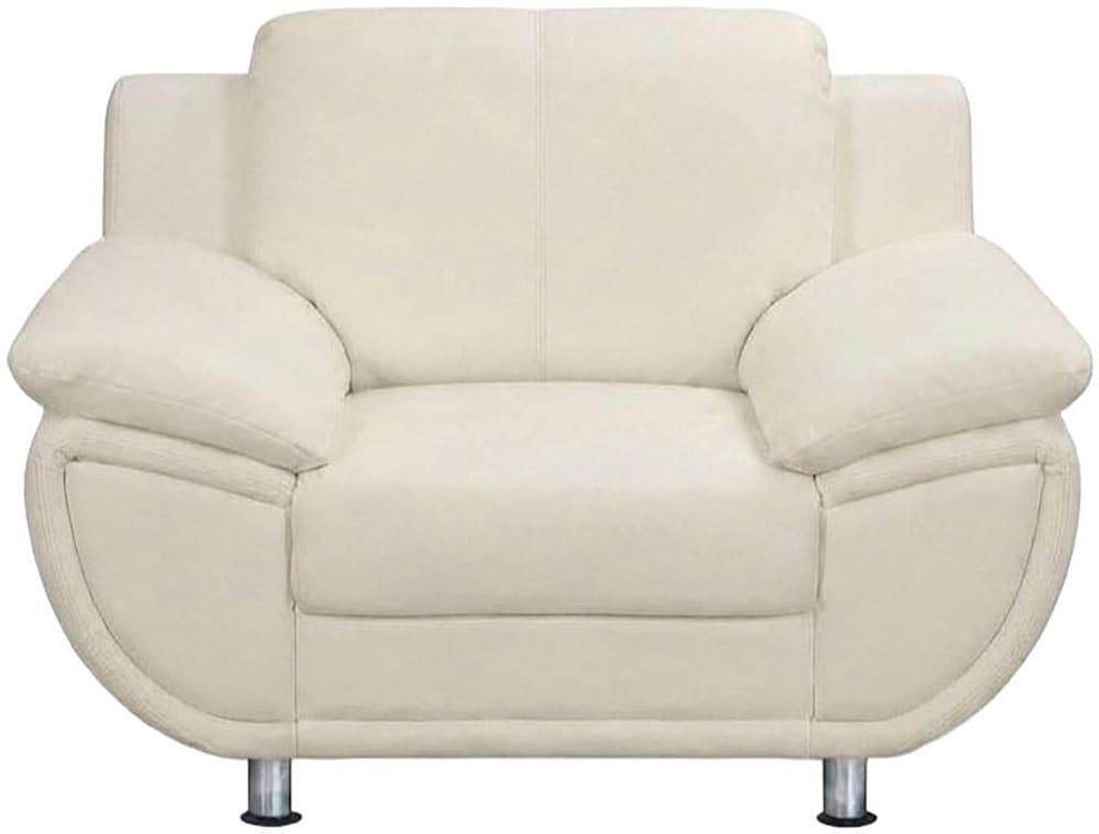 TRENDMANUFAKTUR Sessel "Rondo, Breite 121 cm, breite Armlehnen, Füße chromfarben" Big-Sessel wahlweise mit Federkern, bequem