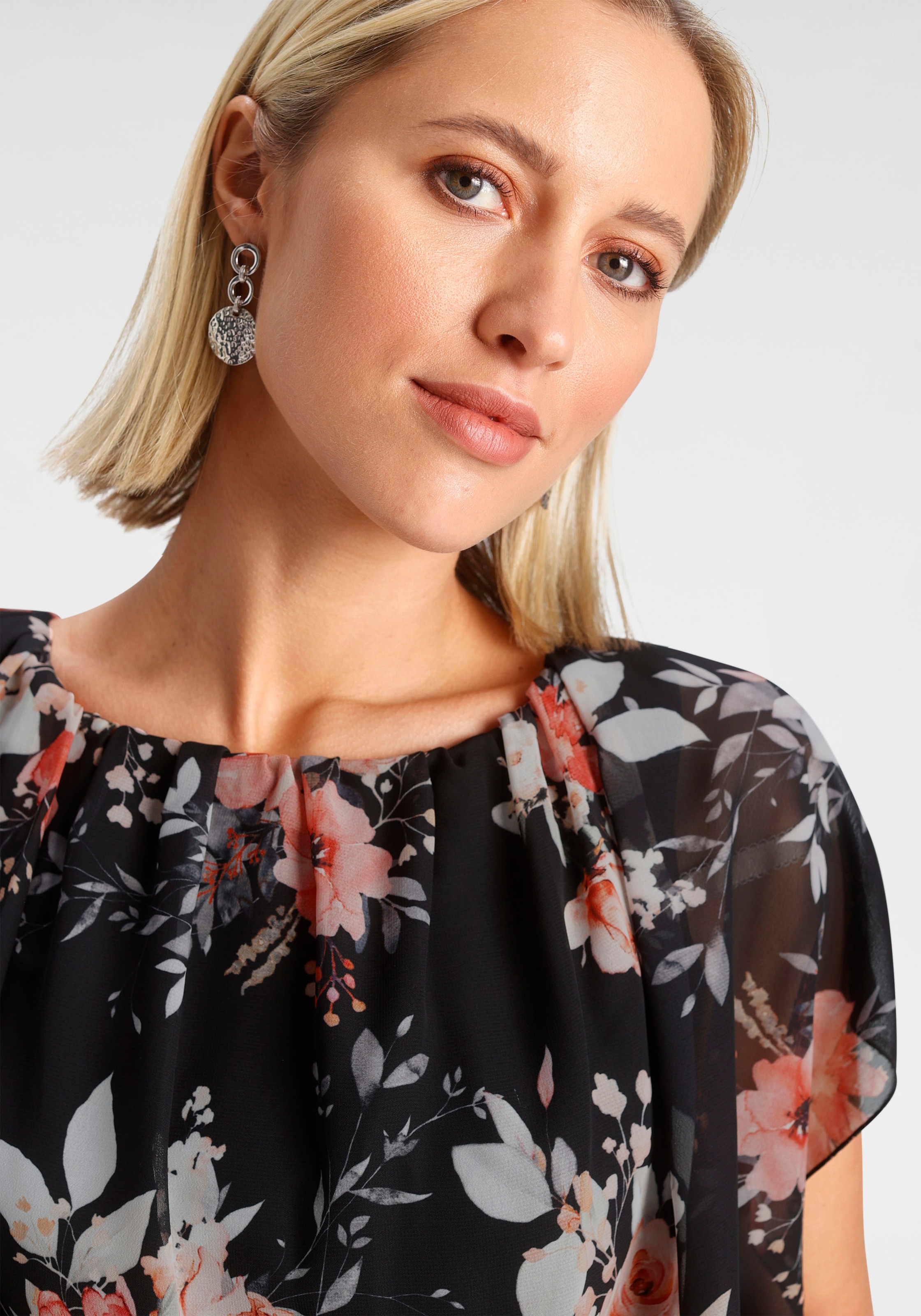 Melrose Shirtbluse, mit bedrucktem BAUR Chiffon kaufen | online