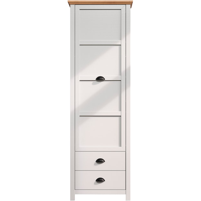 Home affaire Garderobenschrank »Herzwill«, Kleiderschrank, grau, Eiche,  Kleiderstange, B/H/T ca.: 65/201/41 cm | BAUR