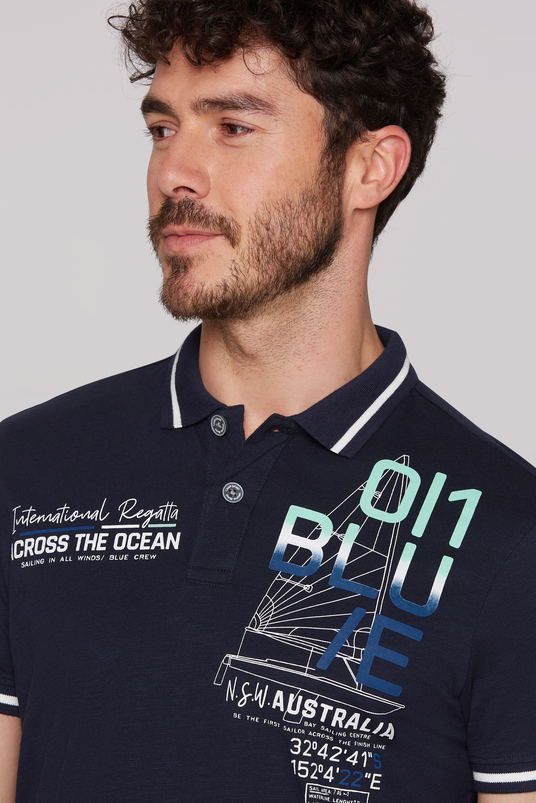CAMP DAVID Poloshirt, aus Baumwolle