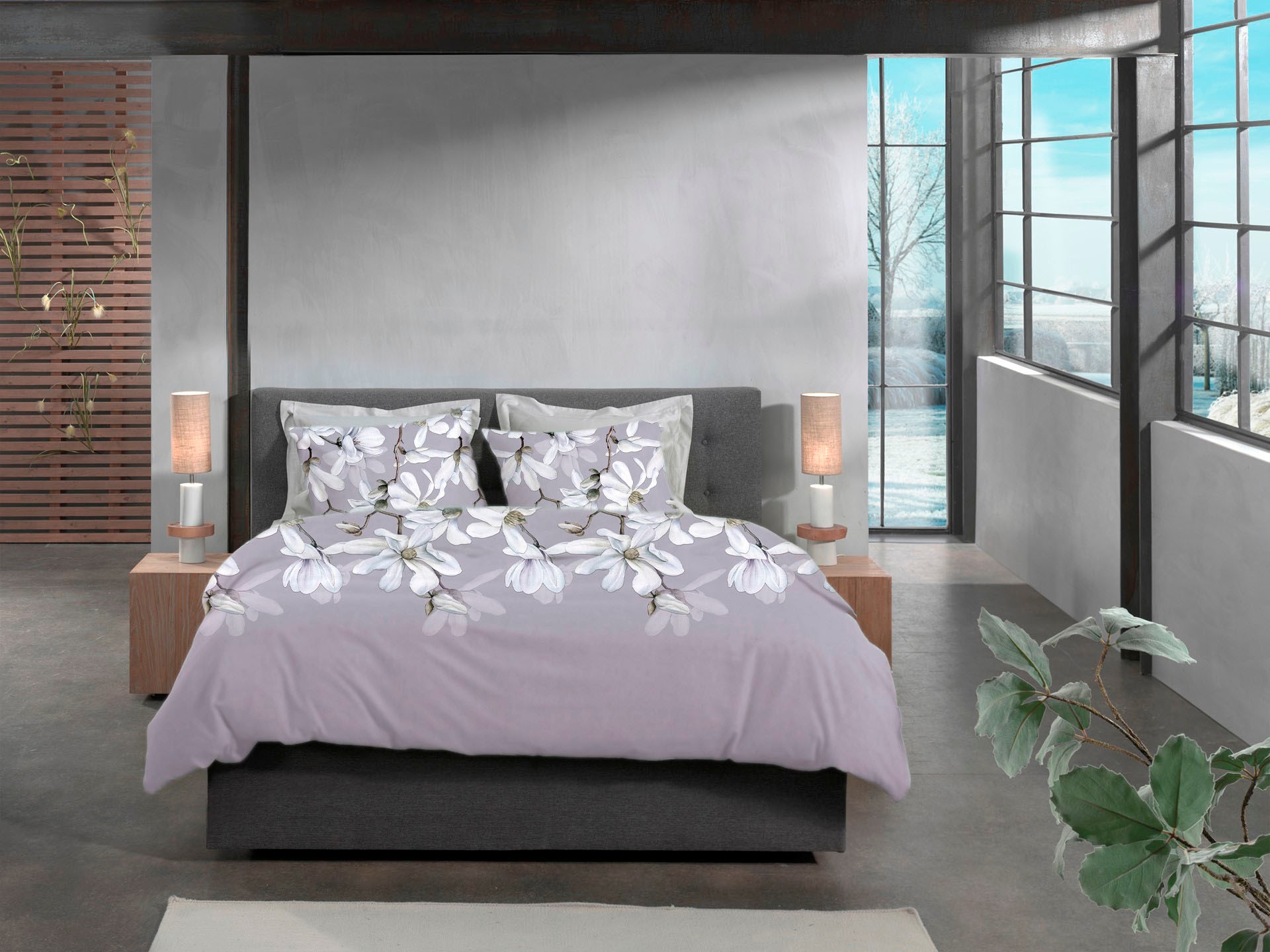 Heckett & Lane Bettwäsche "Stacey" 2 Stk. tlg. Blumen Design, 100% Baumwoll günstig online kaufen