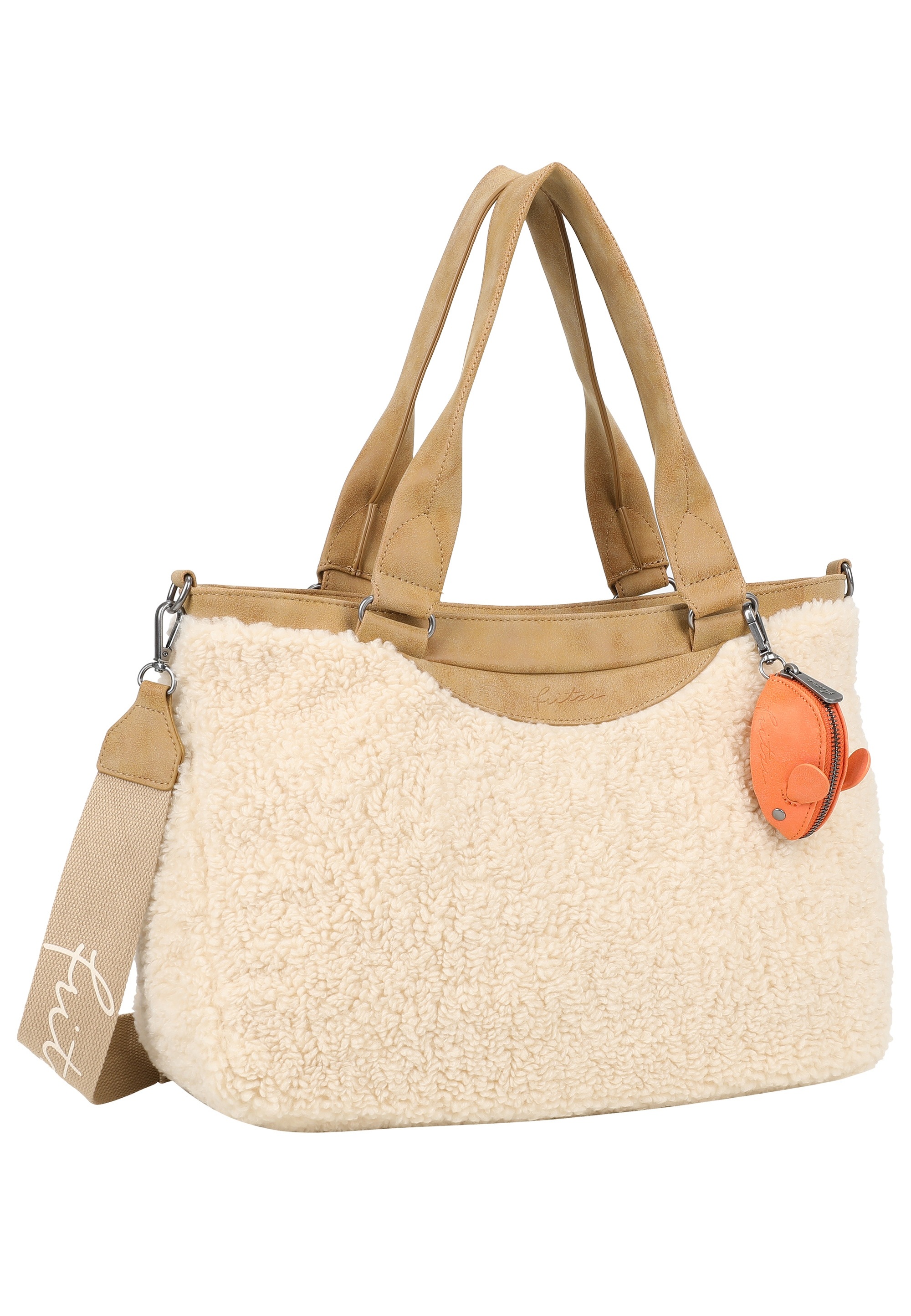 Fritzi aus Preußen Henkeltasche »Teddy Black«, aus kuscheligem, veganem Teddy-Material