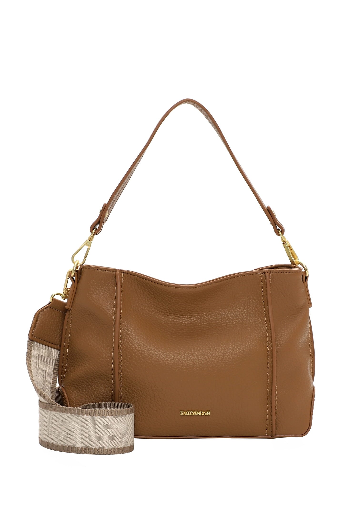 Beuteltasche EMILY & NOAH "Beutel E&N Julie", Damen, Gr. B/H/T: 35cm x 20cm x 10cm 0, gelb (sahara 920), Polyurethan, Taschen Beuteltasche