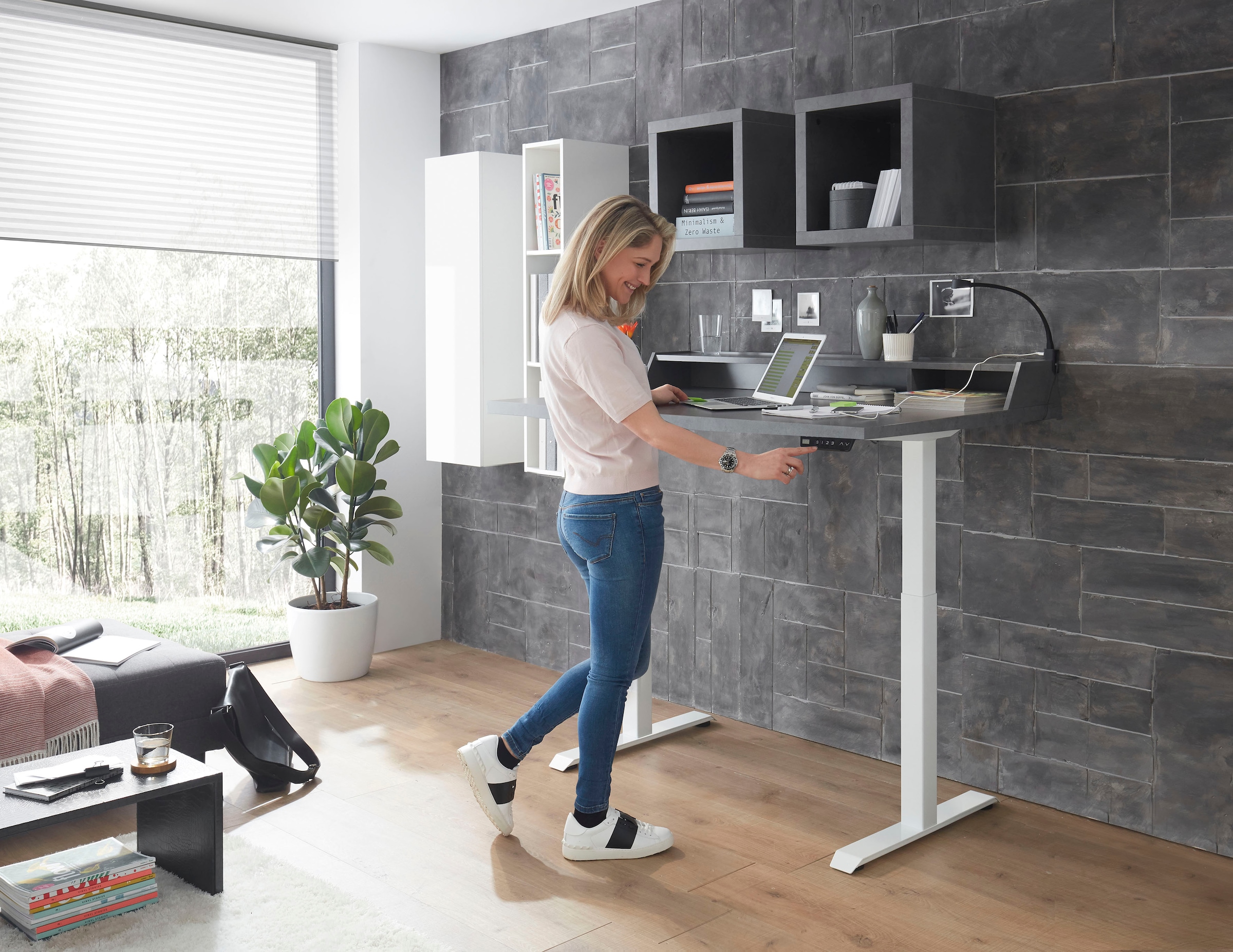 Mäusbacher Schreibtisch »Big System Office«, Breite 140 cm, elektrisch höhenverstellbar