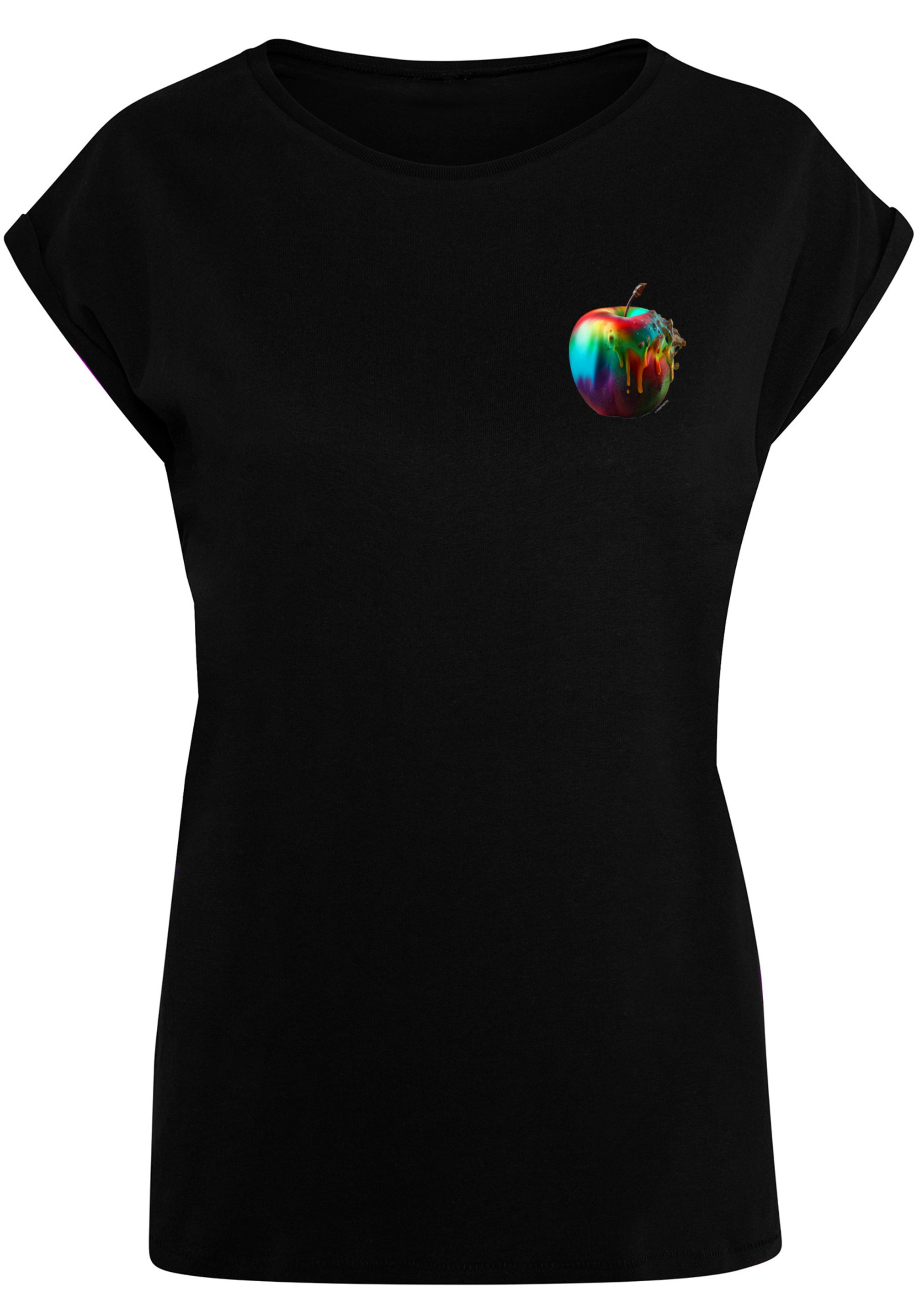 F4NT4STIC T-Shirt »Colorfood Collection - Rainbow Apple«, Print