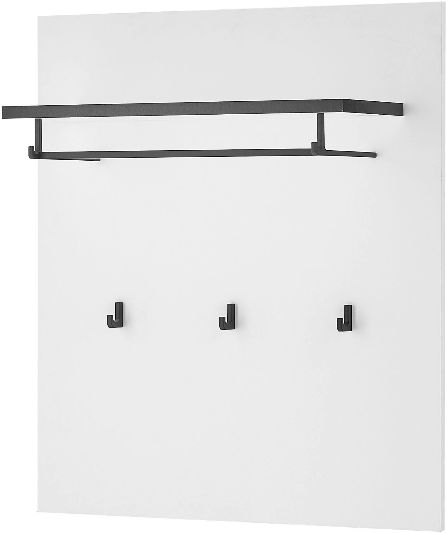 Home affaire Garderobenpaneel »Cantara, Wandregal, Flurgarderobe mit Hutablage, Kleiderstange & Haken« vielseitig einsetzbar, in zwei Farben verfügbar, 79 cm breit
