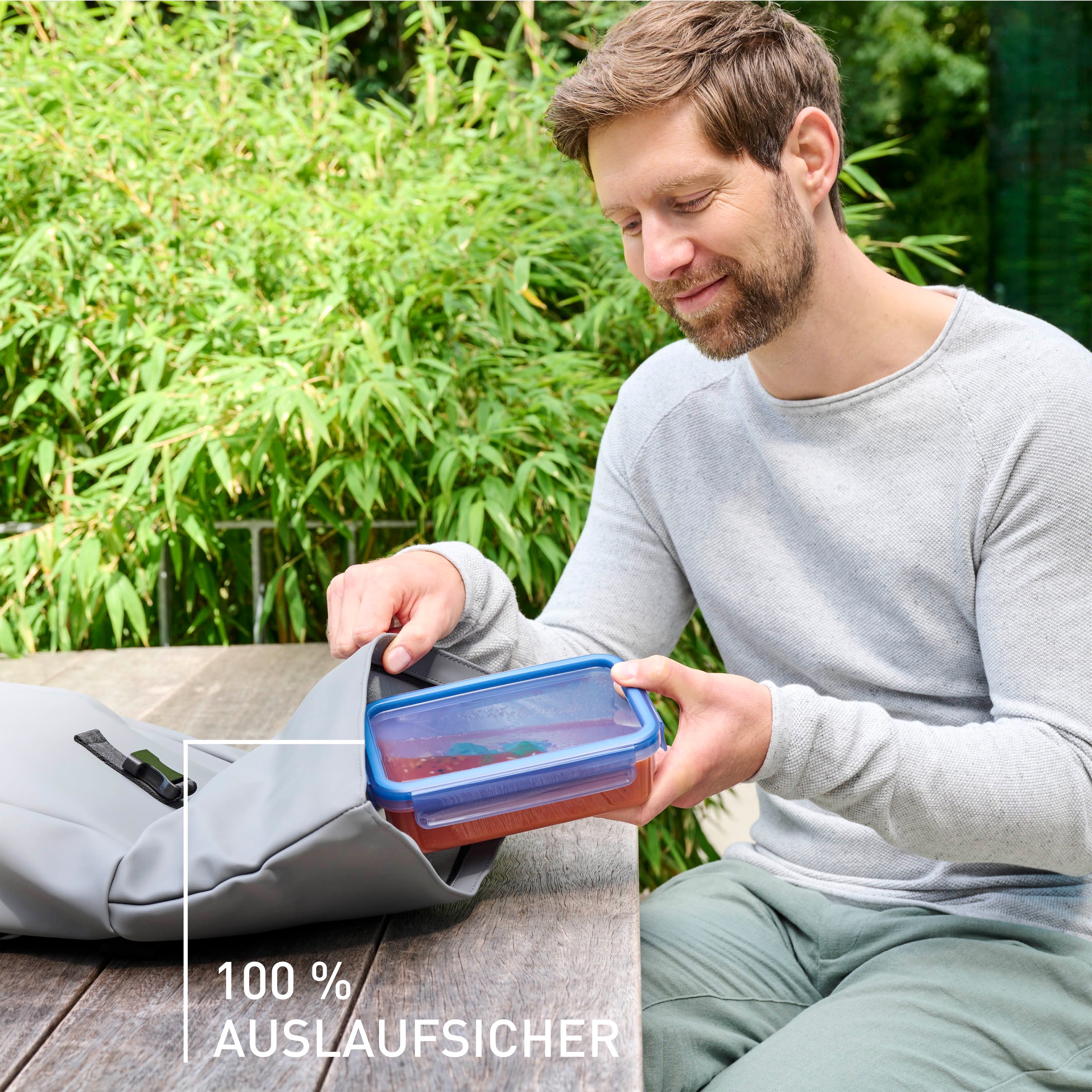 Emsa Frischhaltedose »Clip & Close Eco«, (Set, 3 tlg.), 0,55/1/2,2 l, 100% dicht, mikrowellen-/spülmaschinen-/gefriergeeignet