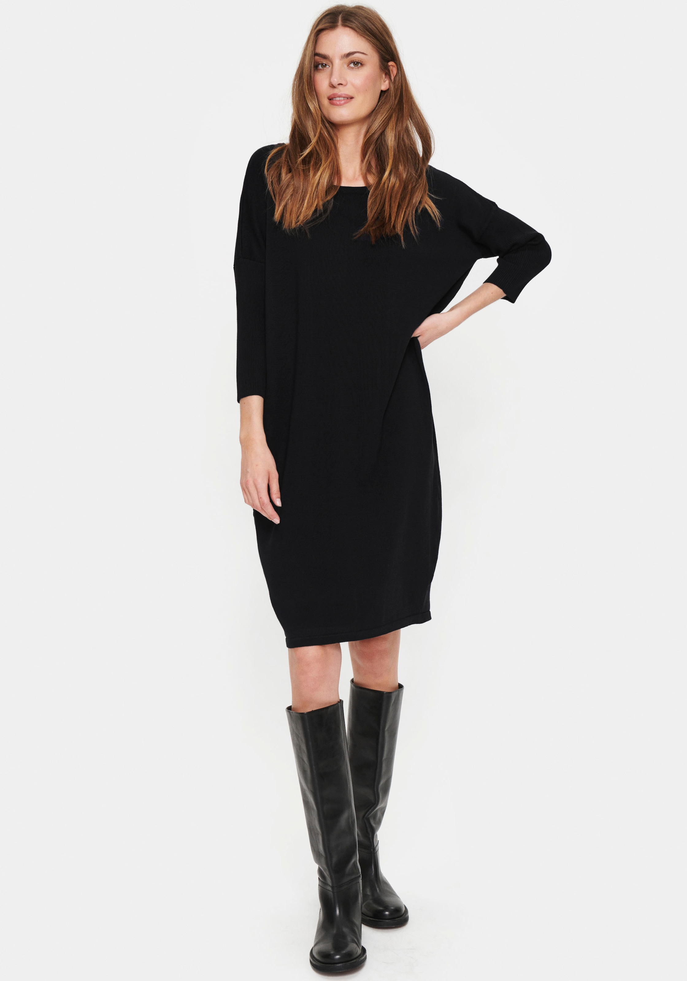Saint Tropez Strickkleid »MilaSZ R-N Dress«, mit 3/4 Ärmel
