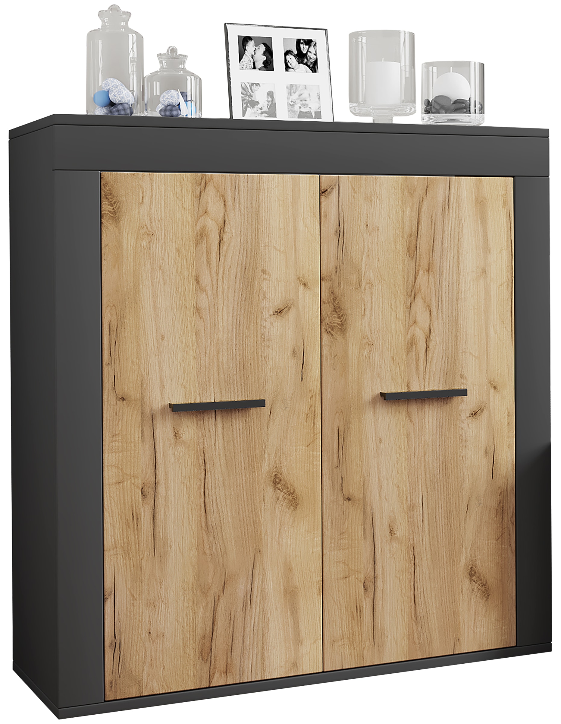 VCM Kommode »Holz Kommode Sideboard Anrichte Usilo 2 Drehtüren«, (VCM Usilo)