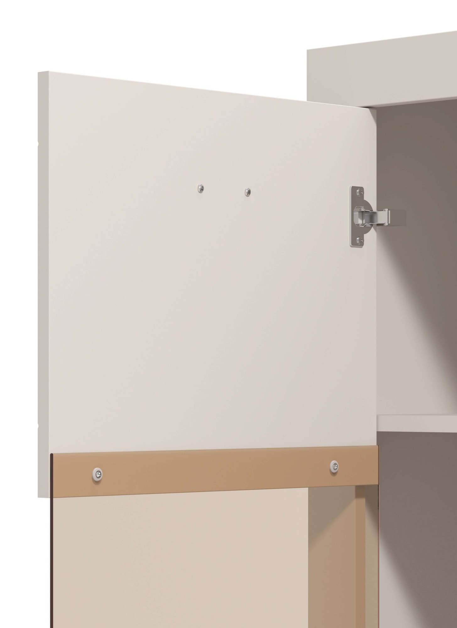 Home affaire Highboard »Warwick, Hochkommode, Vitrine, Glasvitrine, Kombi-Highboard« Modernes Highboard: Kaschmir-Dekor, 2 Türen, Heißfolienprägung