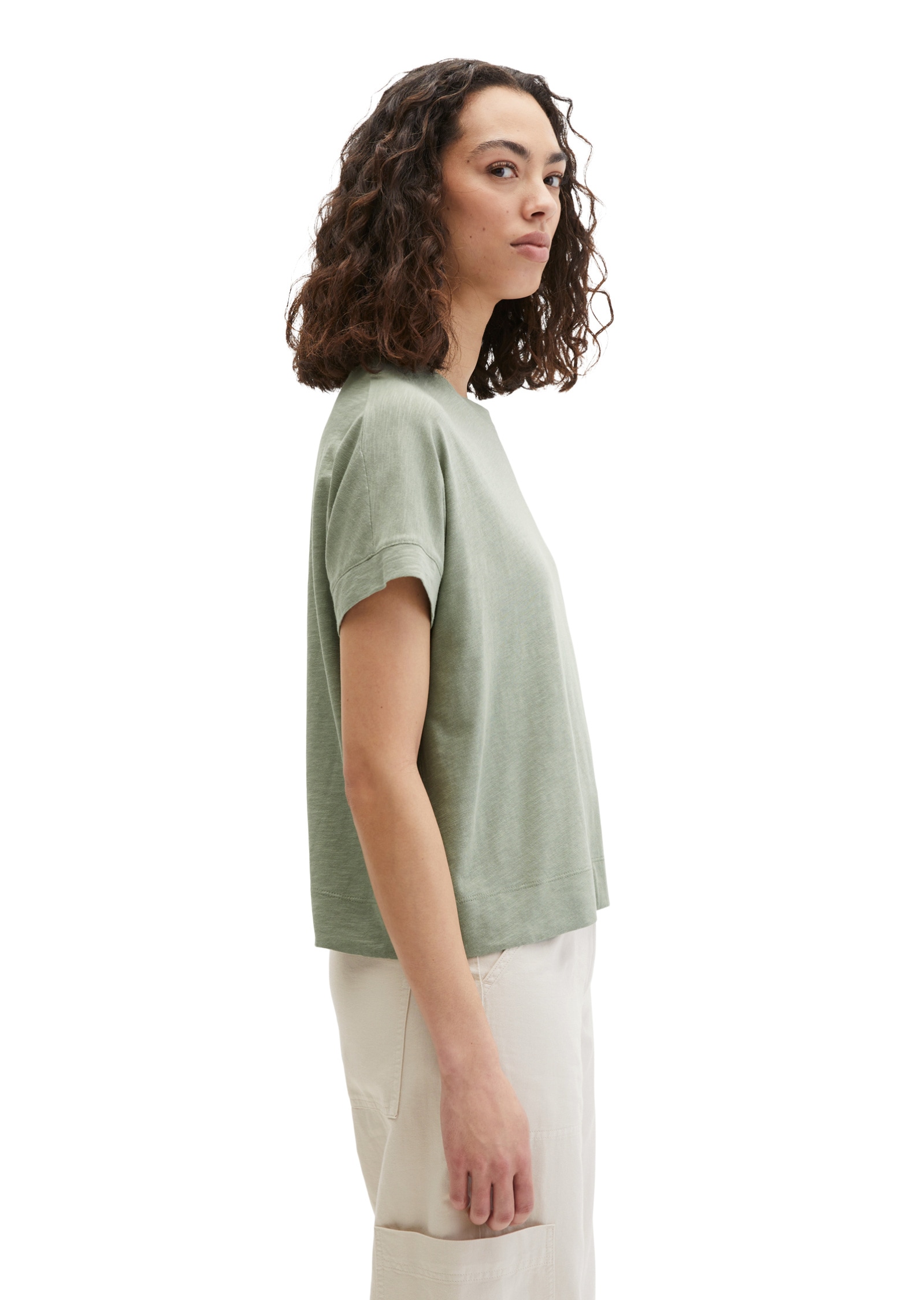 Marc O'Polo T-Shirt »mit angeschnittenen Ärmeln«