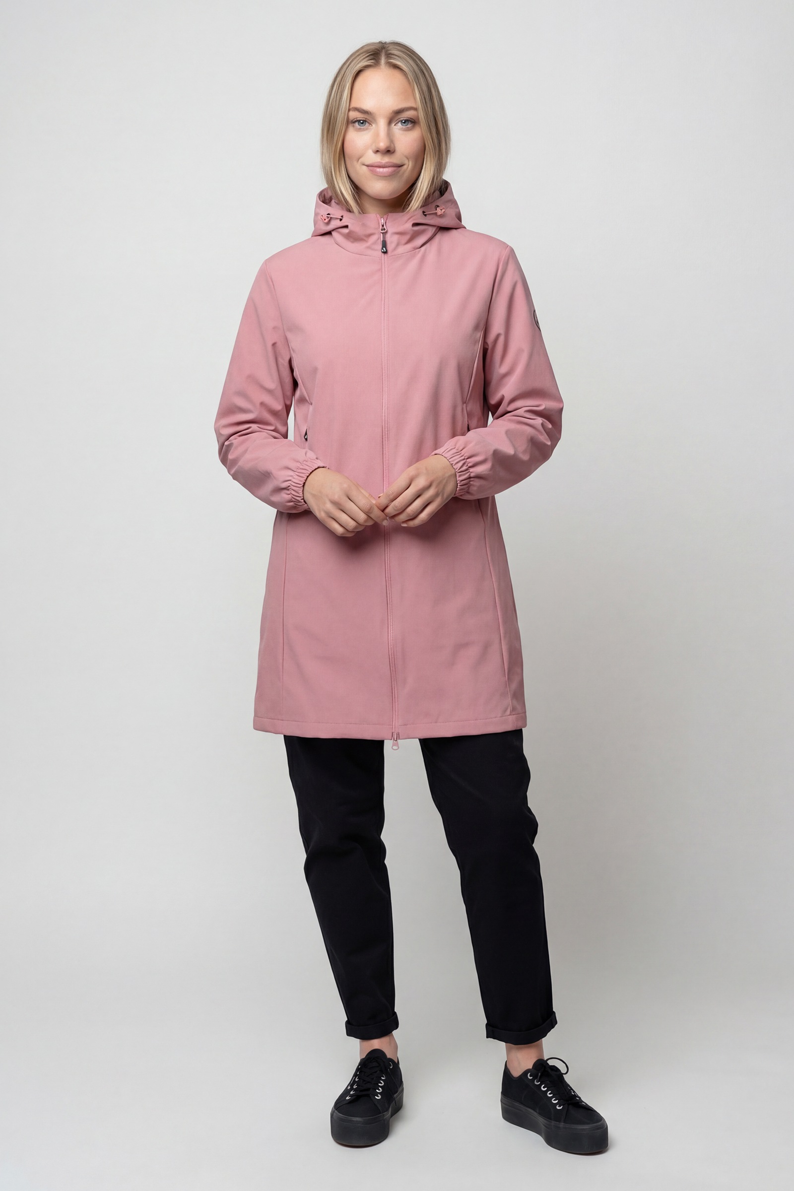 Alife & Kickin Sommerjacke »Damen TorilAK A Übergangsjacke, Jacke« lange Übergangsjacke mit abnehmbarer Kapuze und Reißverschluss