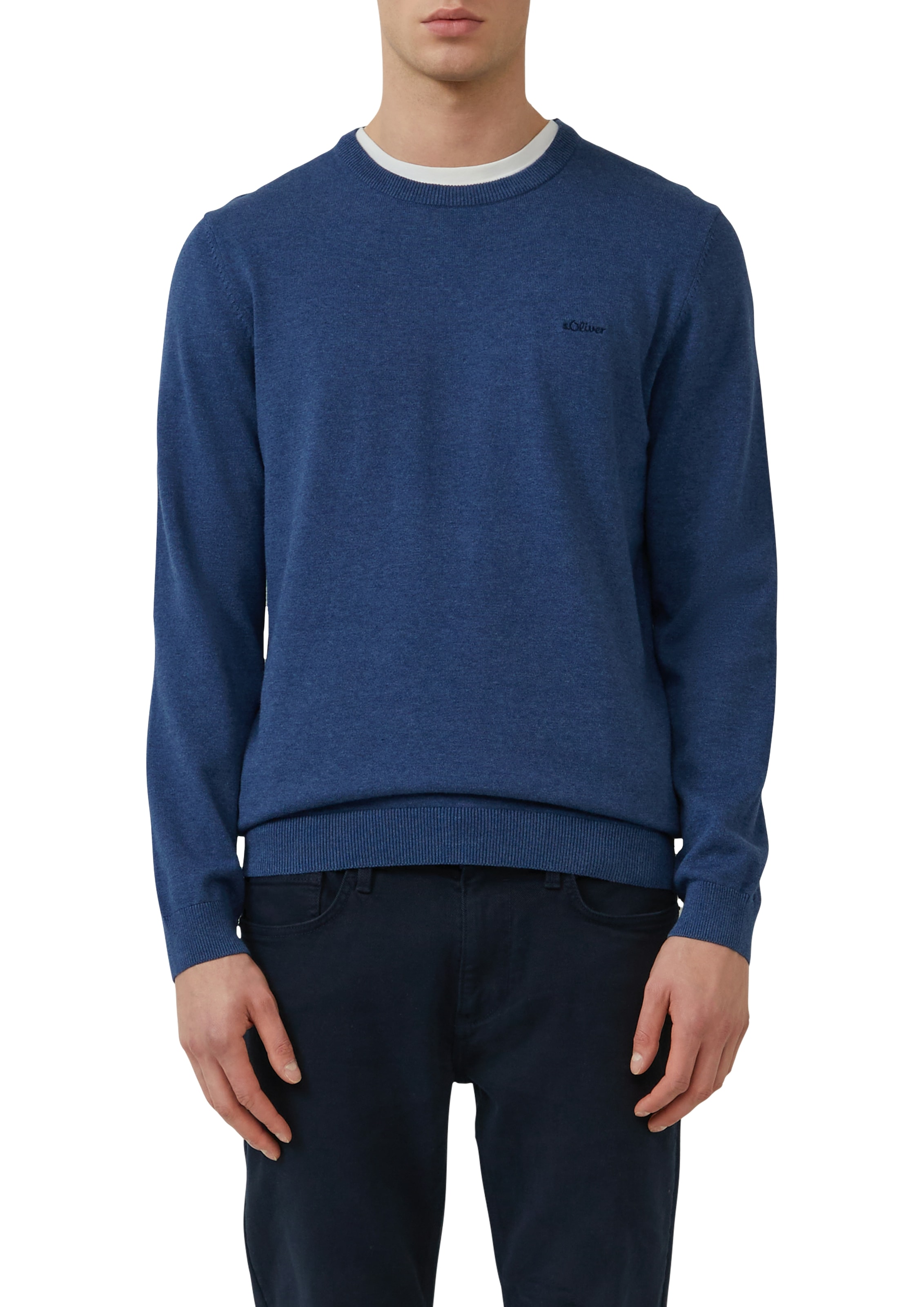s.Oliver Strickpullover, mit Logostickerei günstig online kaufen