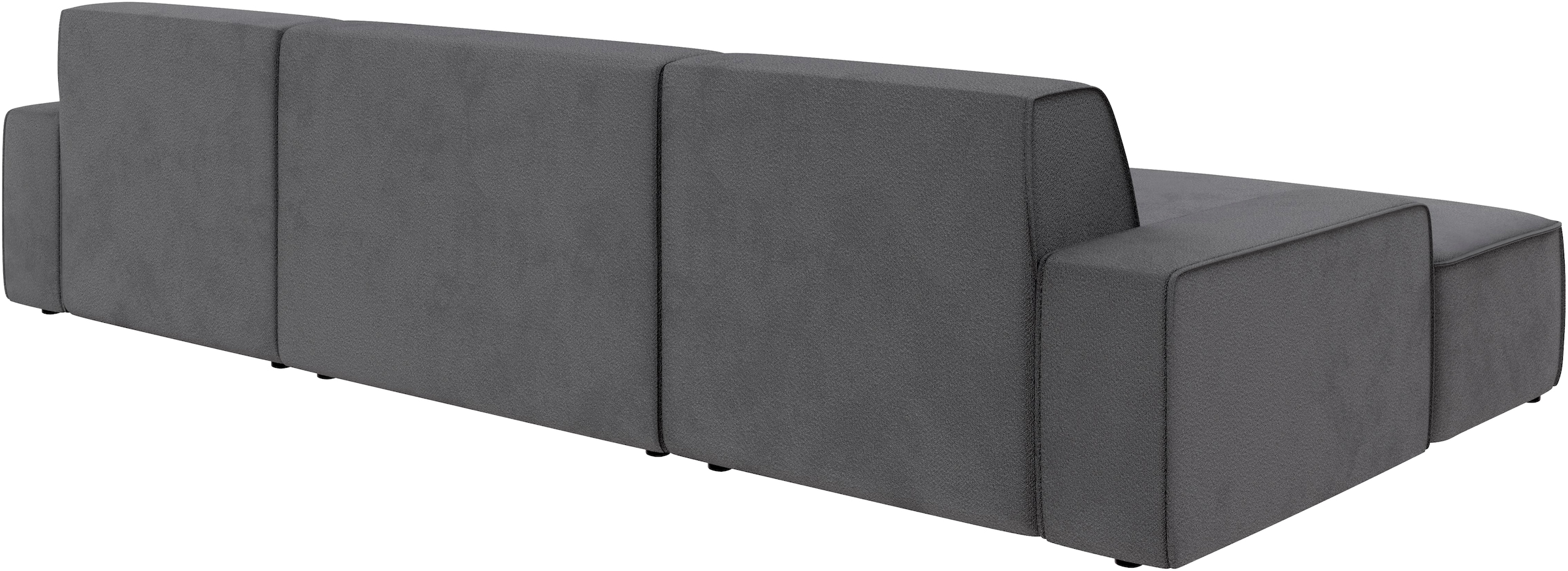 TRENDMANUFAKTUR Wohnlandschaft »Graz, wahlweise mit Sitzvorschub und Bettkasten, U-Form, Breite 329 cm«, in Cord-, haustierfreundlichem LEO Struktur- oder LUMOS-3D-Bezug