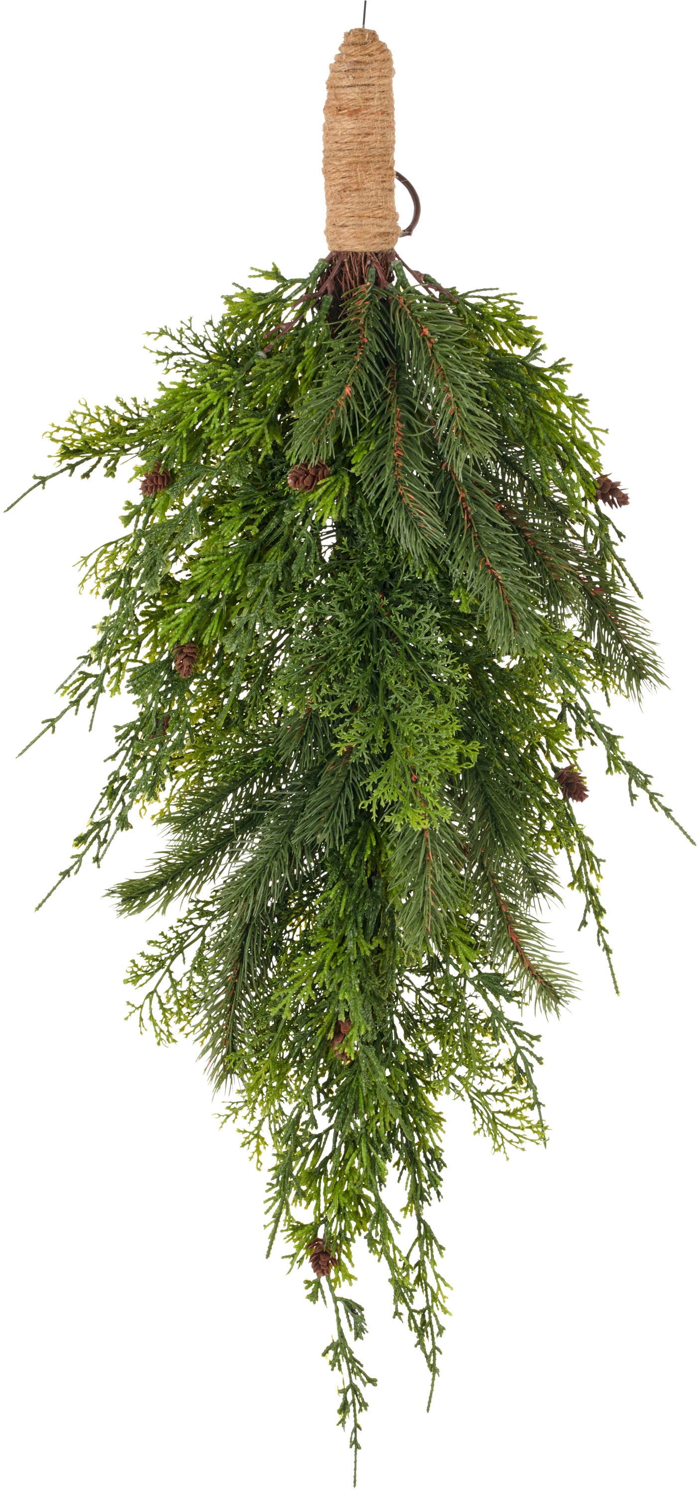 Creativ green Kunstblumenstrauß "Türhänger mit Koniferenzweigen" günstig online kaufen