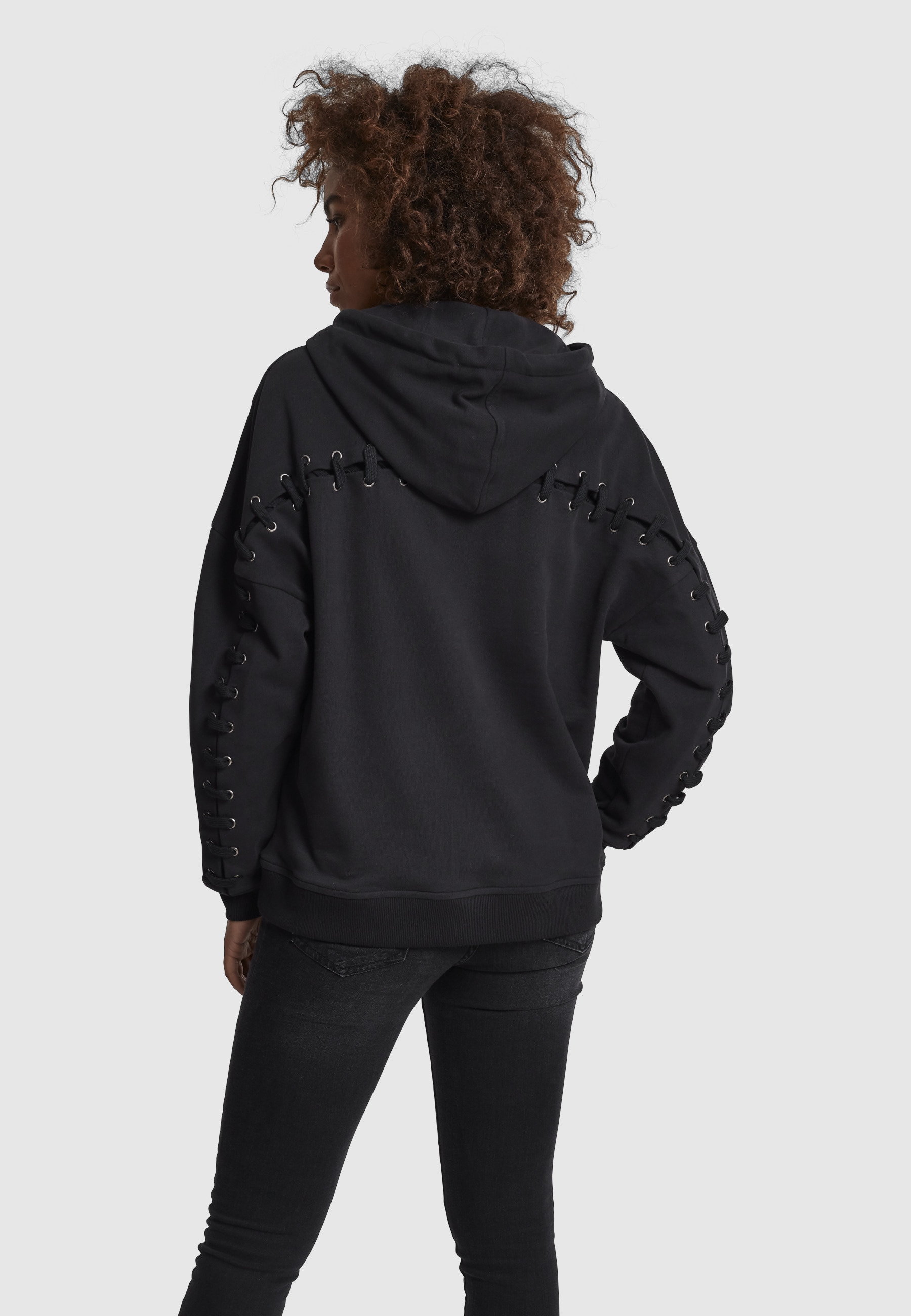URBAN CLASSICS Sweatshirt »Urban Classics Damen Ladies Laced-Up Hoody«, 1
