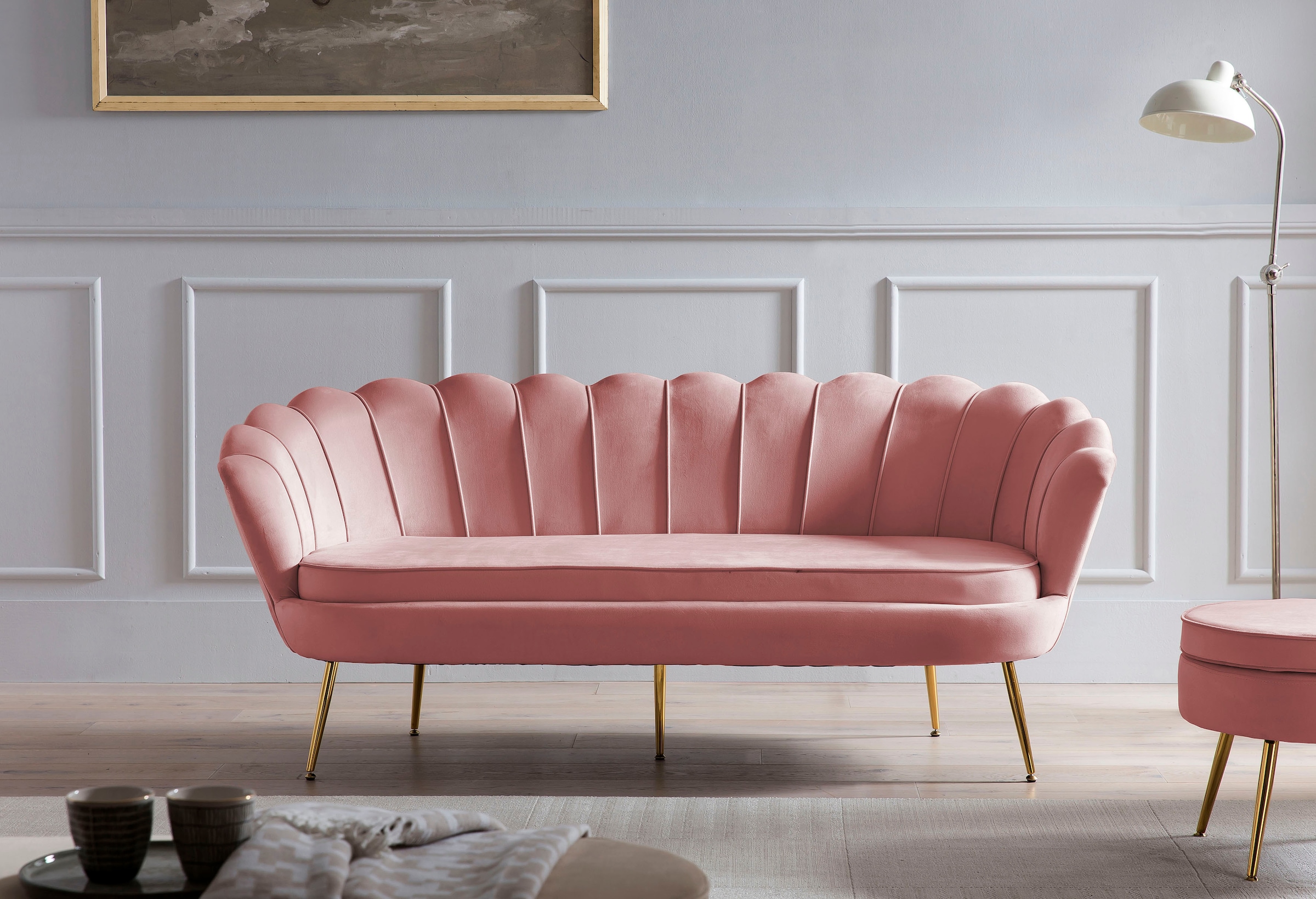 SalesFever 3-Sitzer "Clam Komfortsofa", Extravagantes Muscheldesign: 180 cm günstig online kaufen