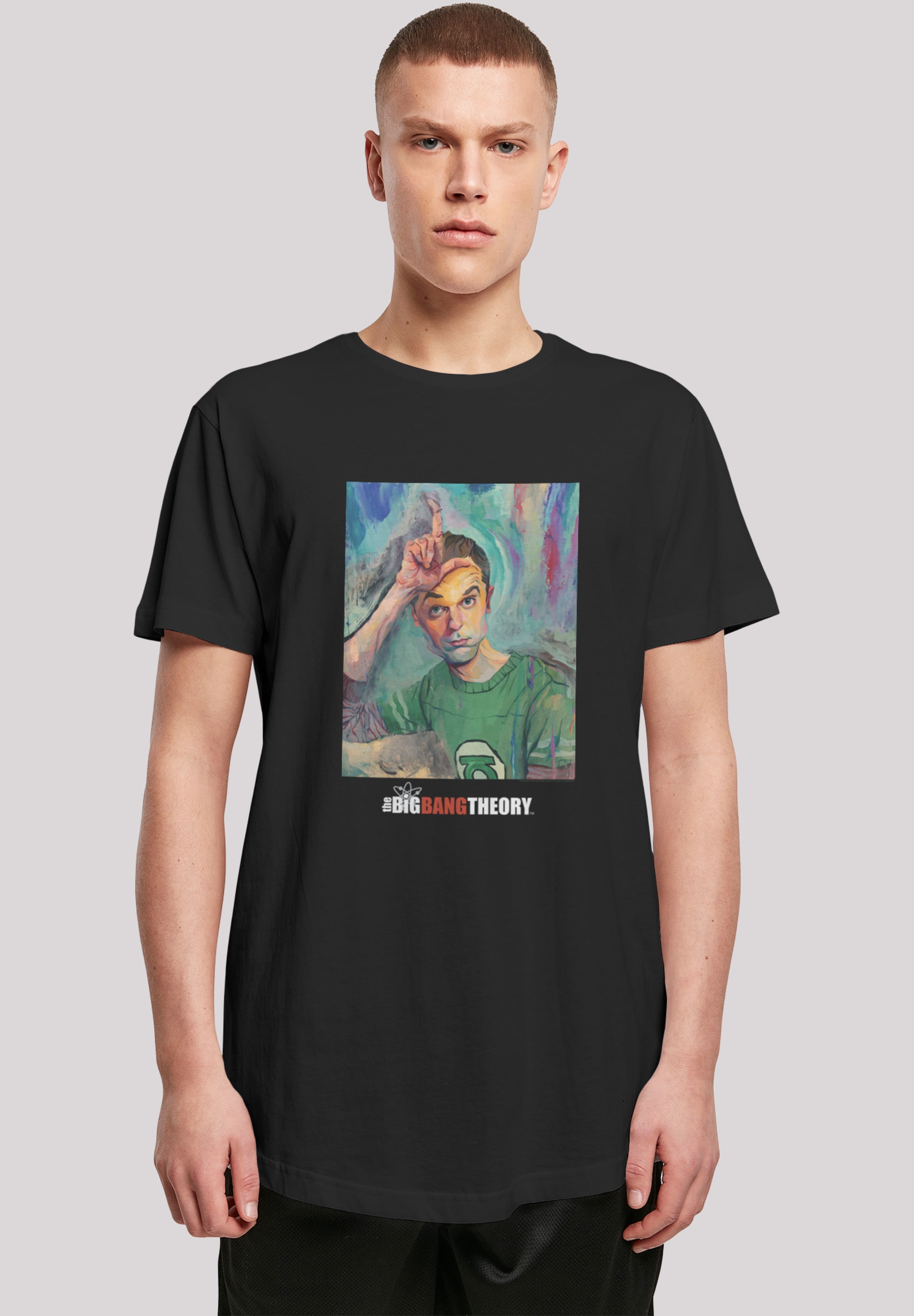 F4NT4STIC T-Shirt »Long Cut Shirt 'Big Bang Theory Sheldon Loser  Painting'«, Print ▷ kaufen | BAUR
