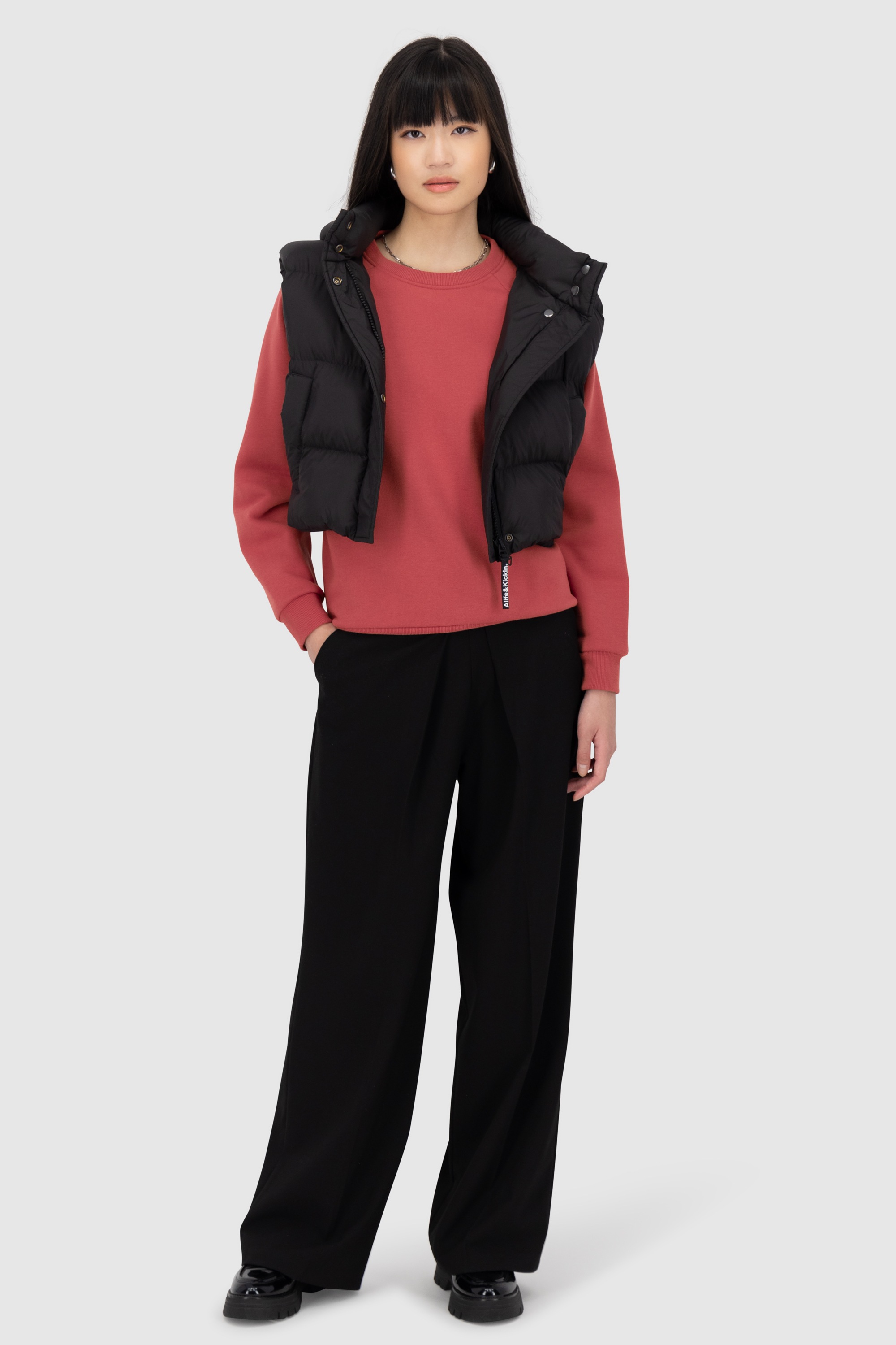 Alife & Kickin Kapuzensweatshirt »Damen NeaAK A«, Basic Pullover mit Rundhalsausschnitt in Oversize Schnittform