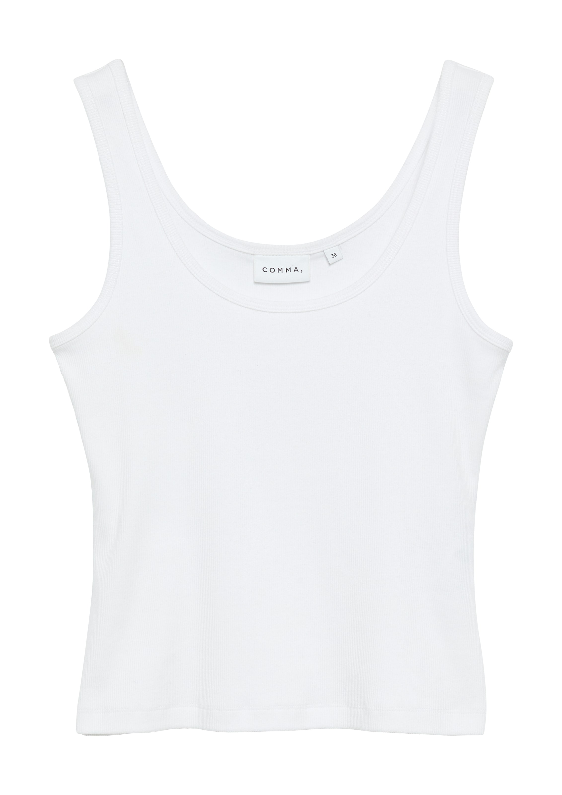 Comma Ripptanktop mit Rippstruktur