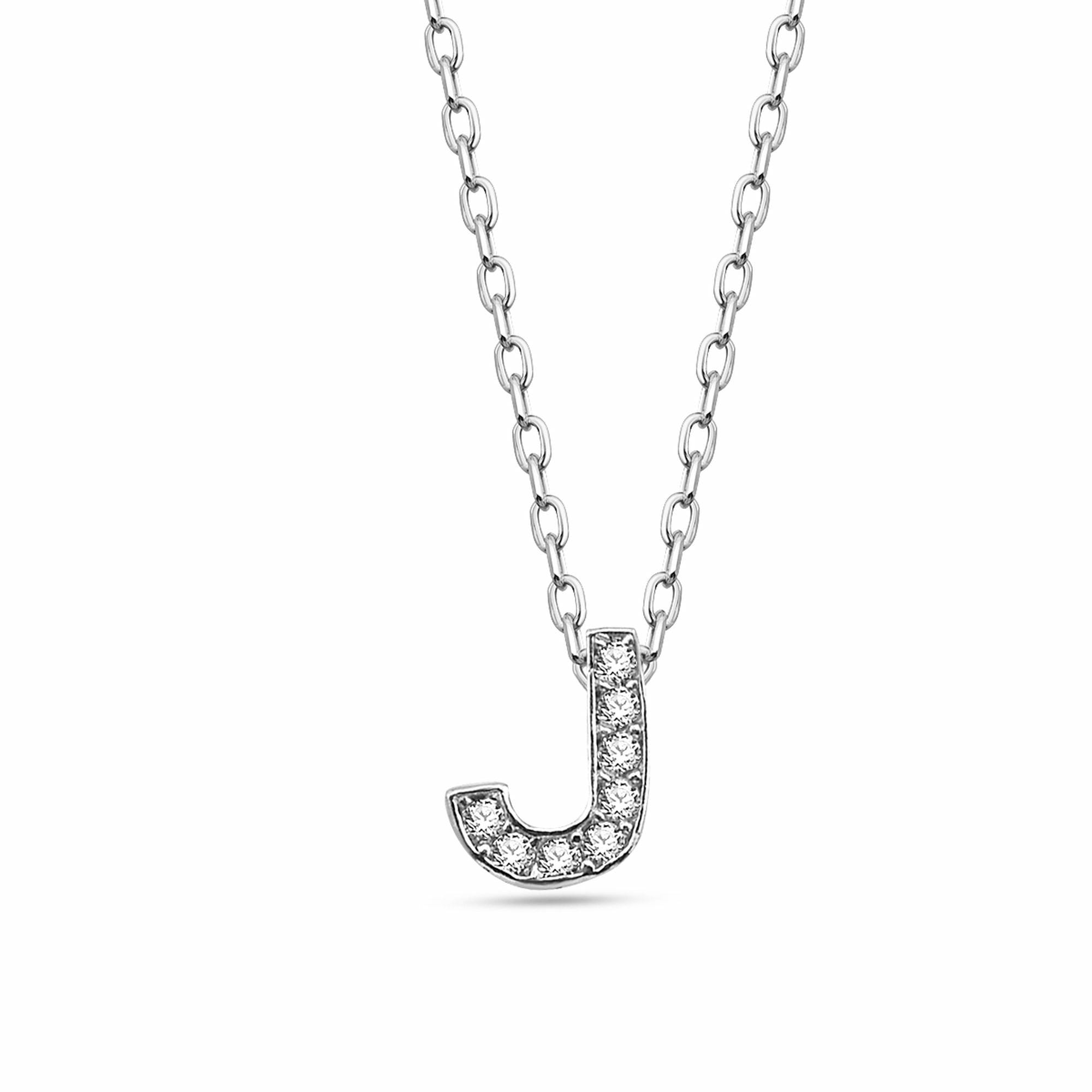 dKeniz Kette mit Anhänger »Buchstabe J 925/- Sterling Silber«