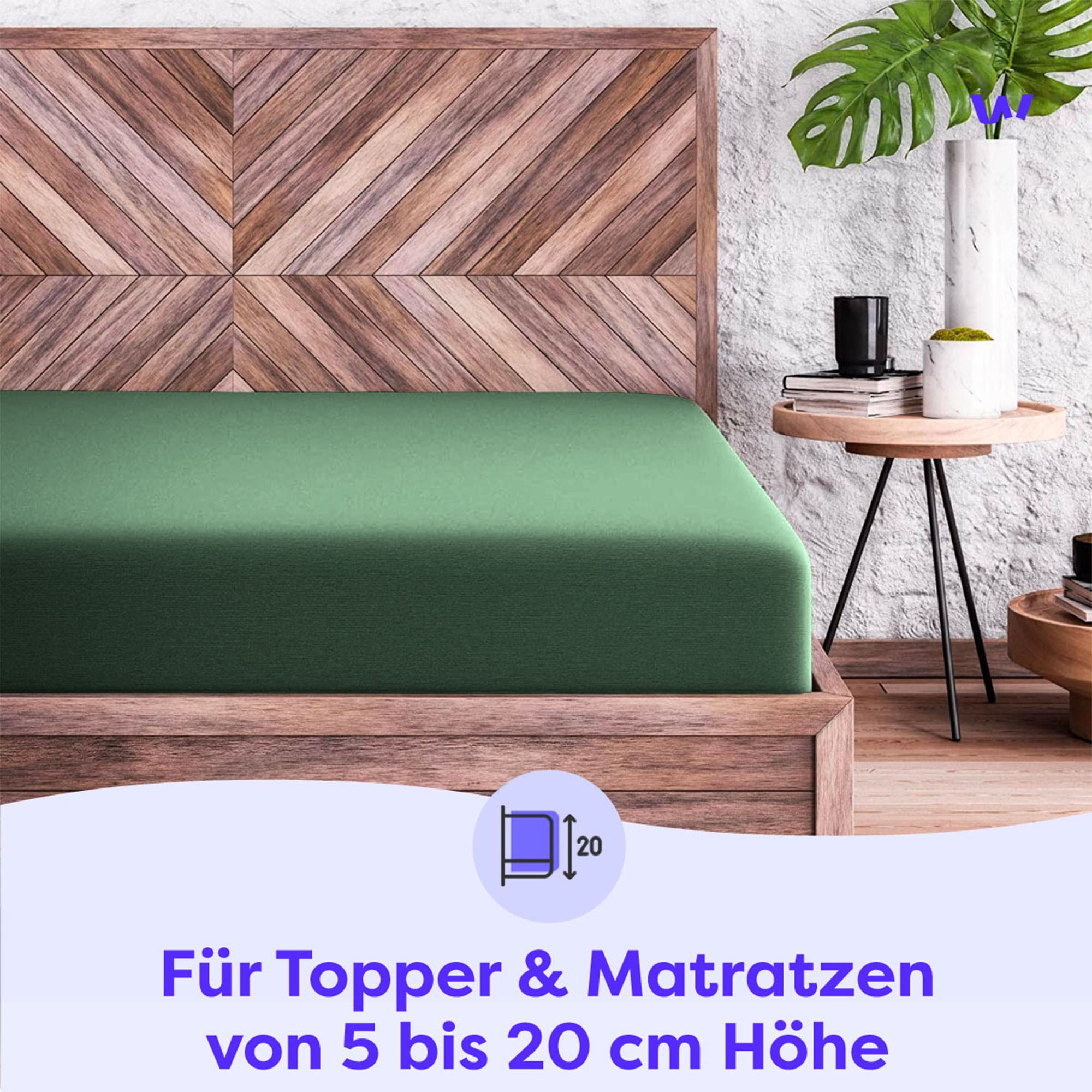Wolkenfeld Spannbettlaken "Sophia" Rutschfest & Blickdicht - 90x200, 140x20 günstig online kaufen