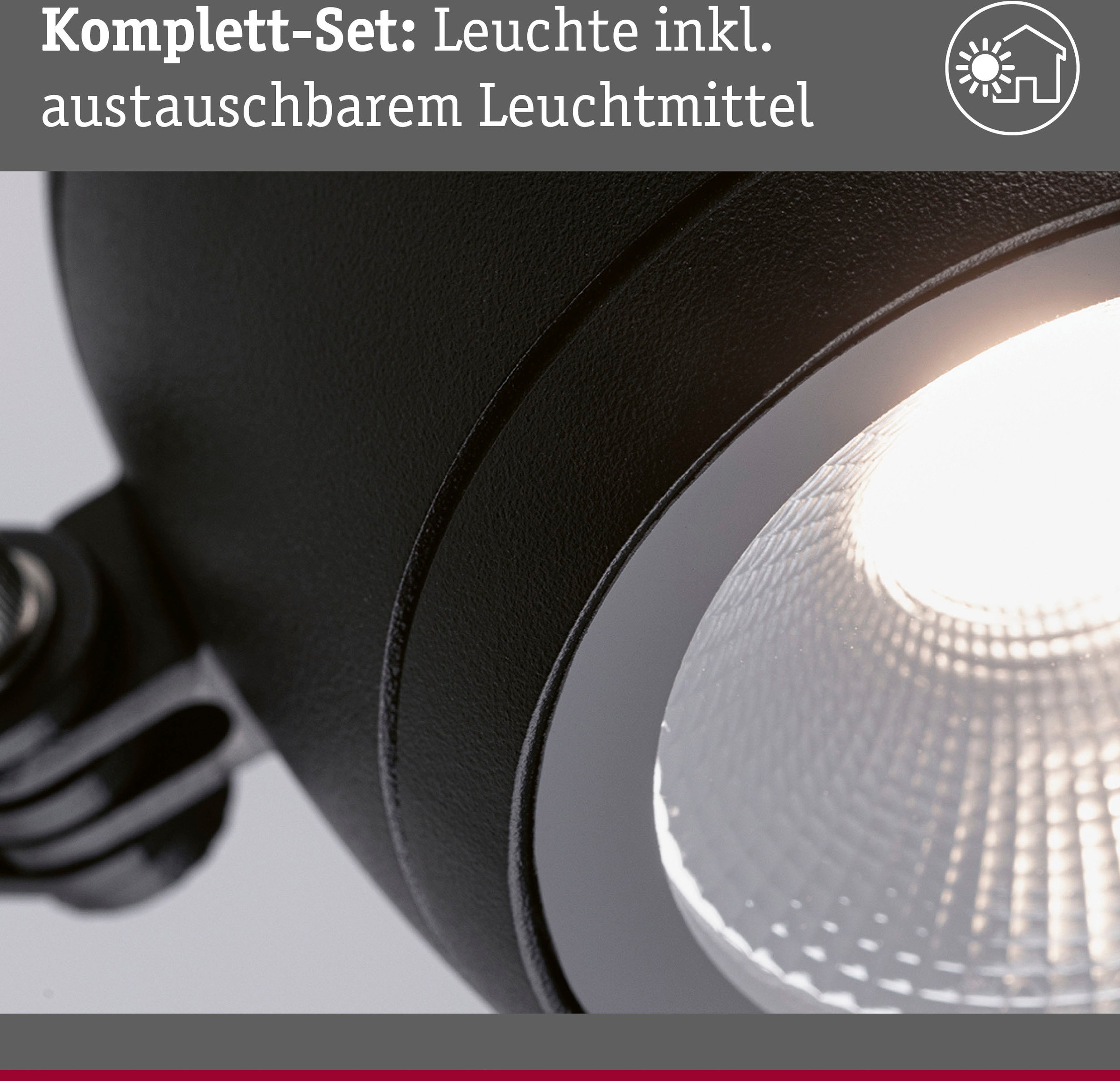Paulmann LED Außen-Wandleuchte »Kikolo 230V 60° 3000K anthrazit«, 1  flammig-flammig | BAUR