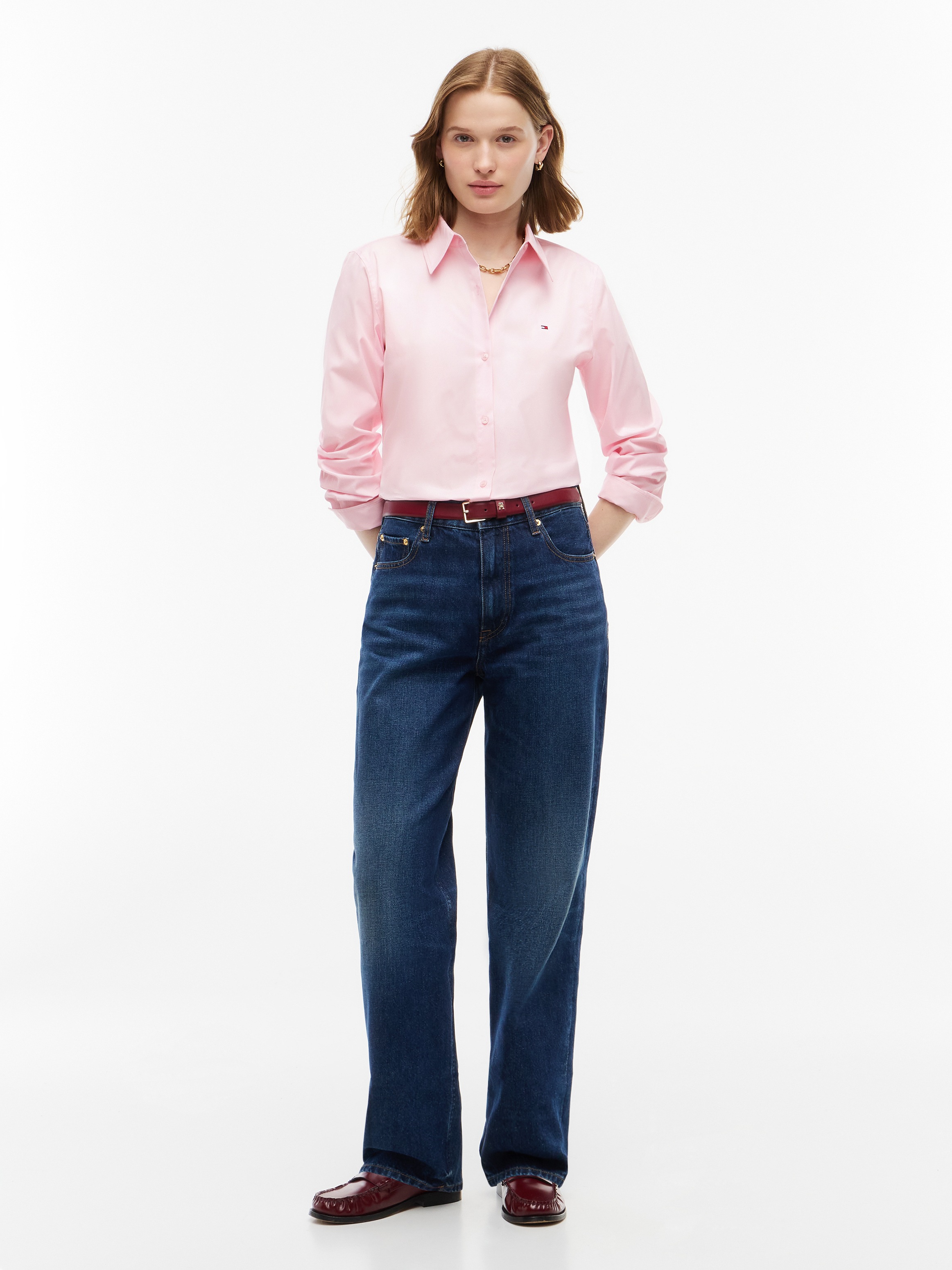 Tommy Hilfiger Hemdbluse »SUMMER POPLIN REGULAR SHIRT« Baumwolle, regular fit, auch in großen Größen