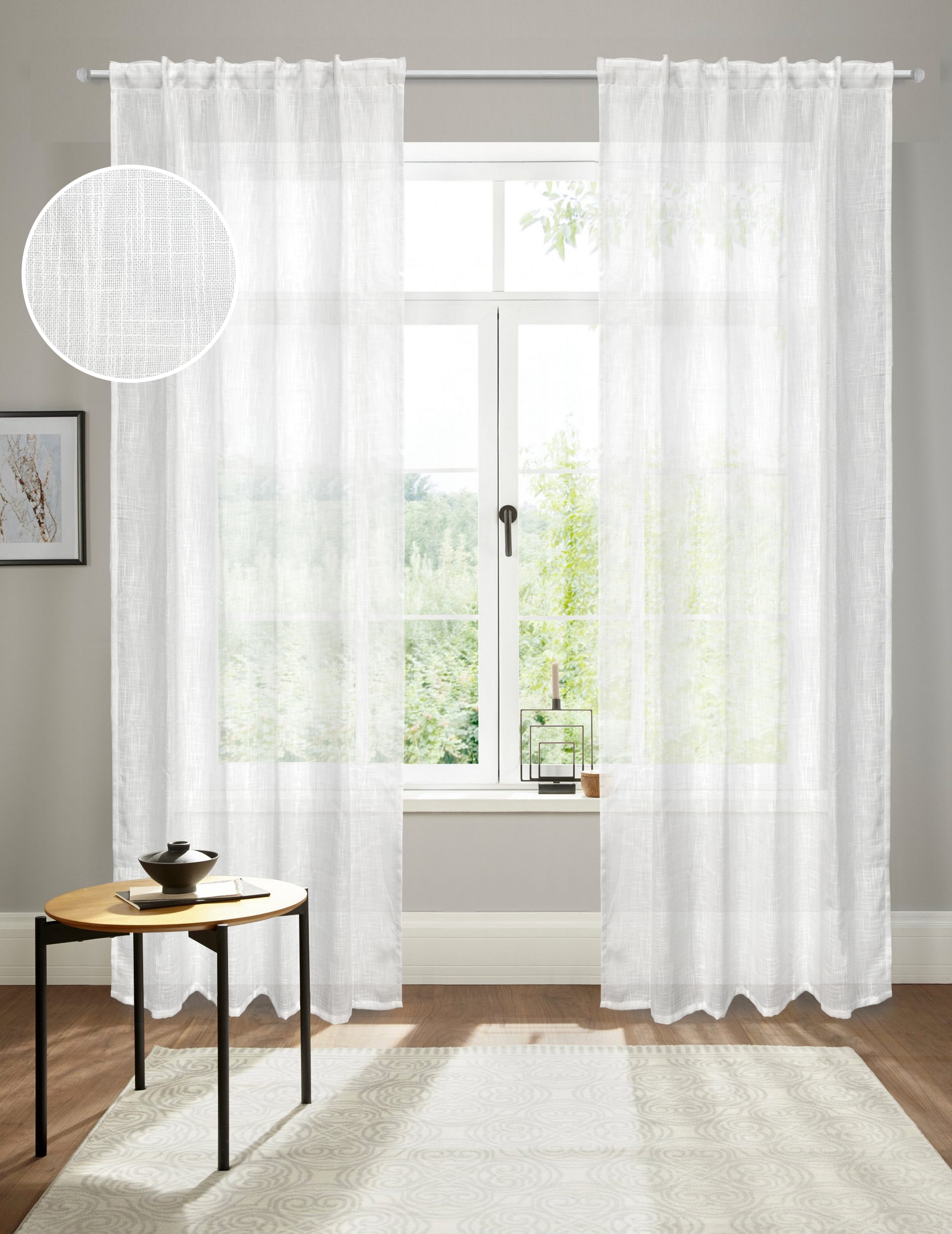 andas Gardine "Tursik" Faltenband 1 Stk. tlg. Blickdicht, Leinenlook, Polye günstig online kaufen