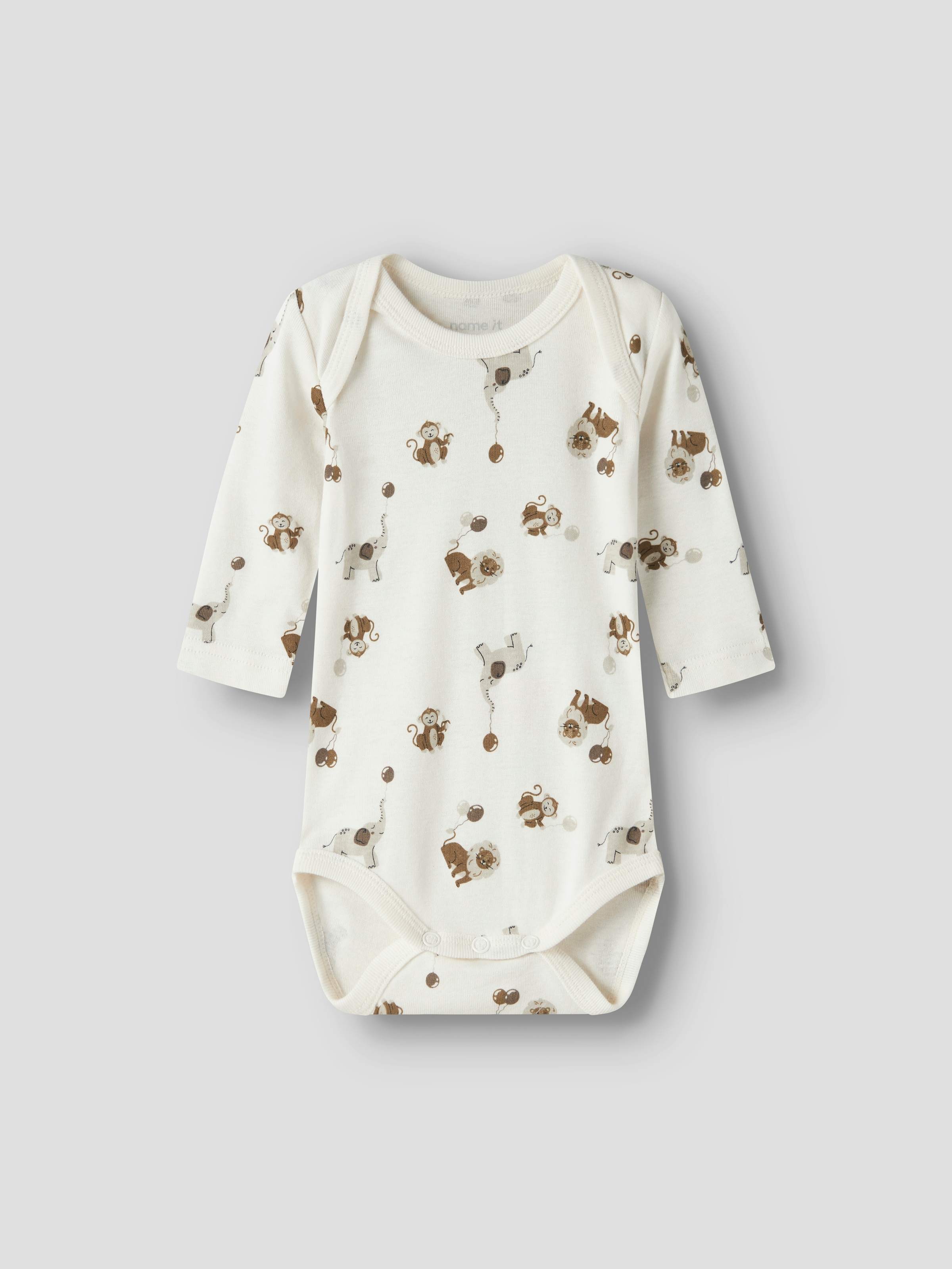 Name It Langarmbody »NBNBODY 3P LS ANIMAL NOOS« Packung, 3 tlg.