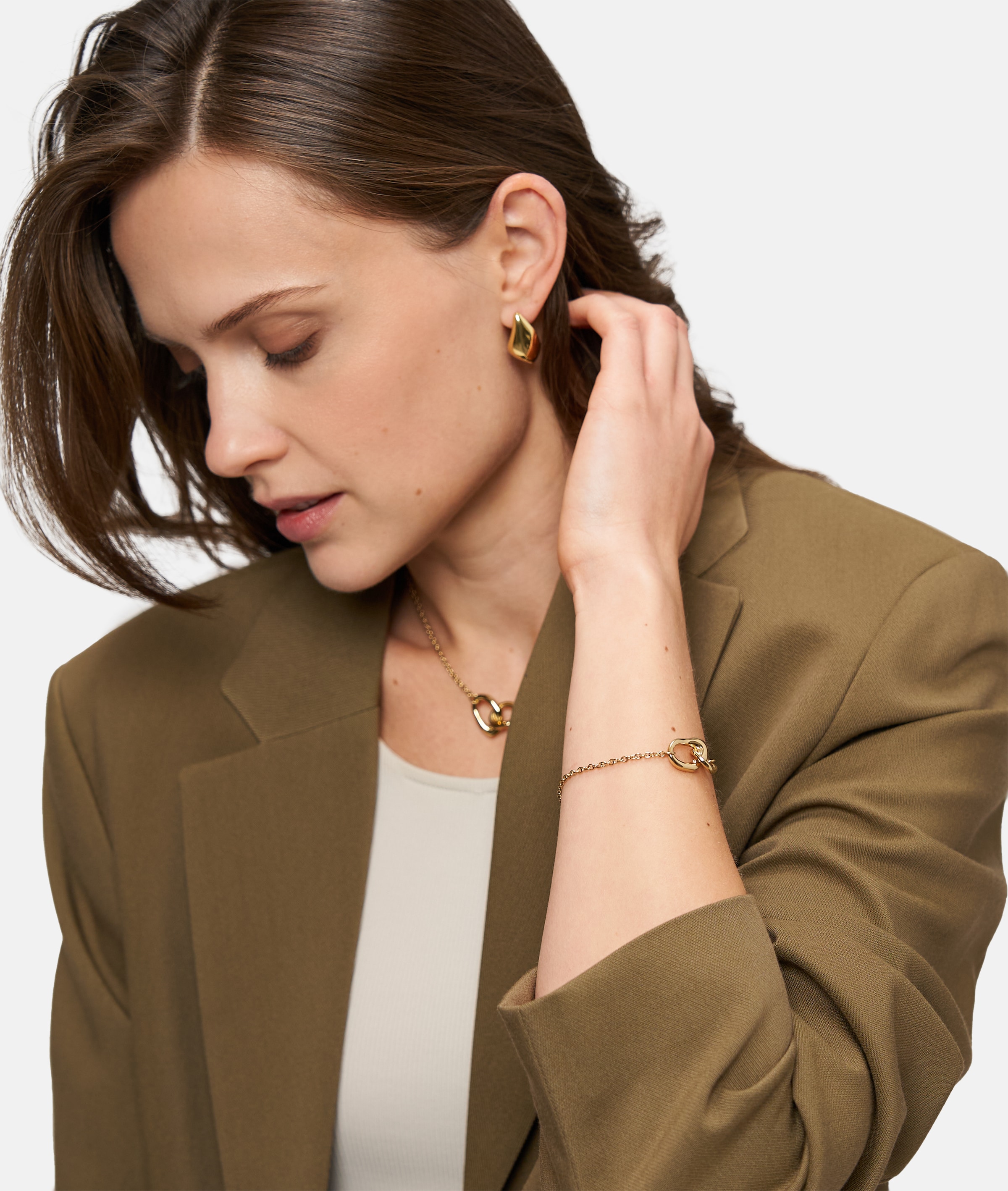 Tamaris Armband »Schmuck Geschenk Edelstahl Armkette Organic Shapes«