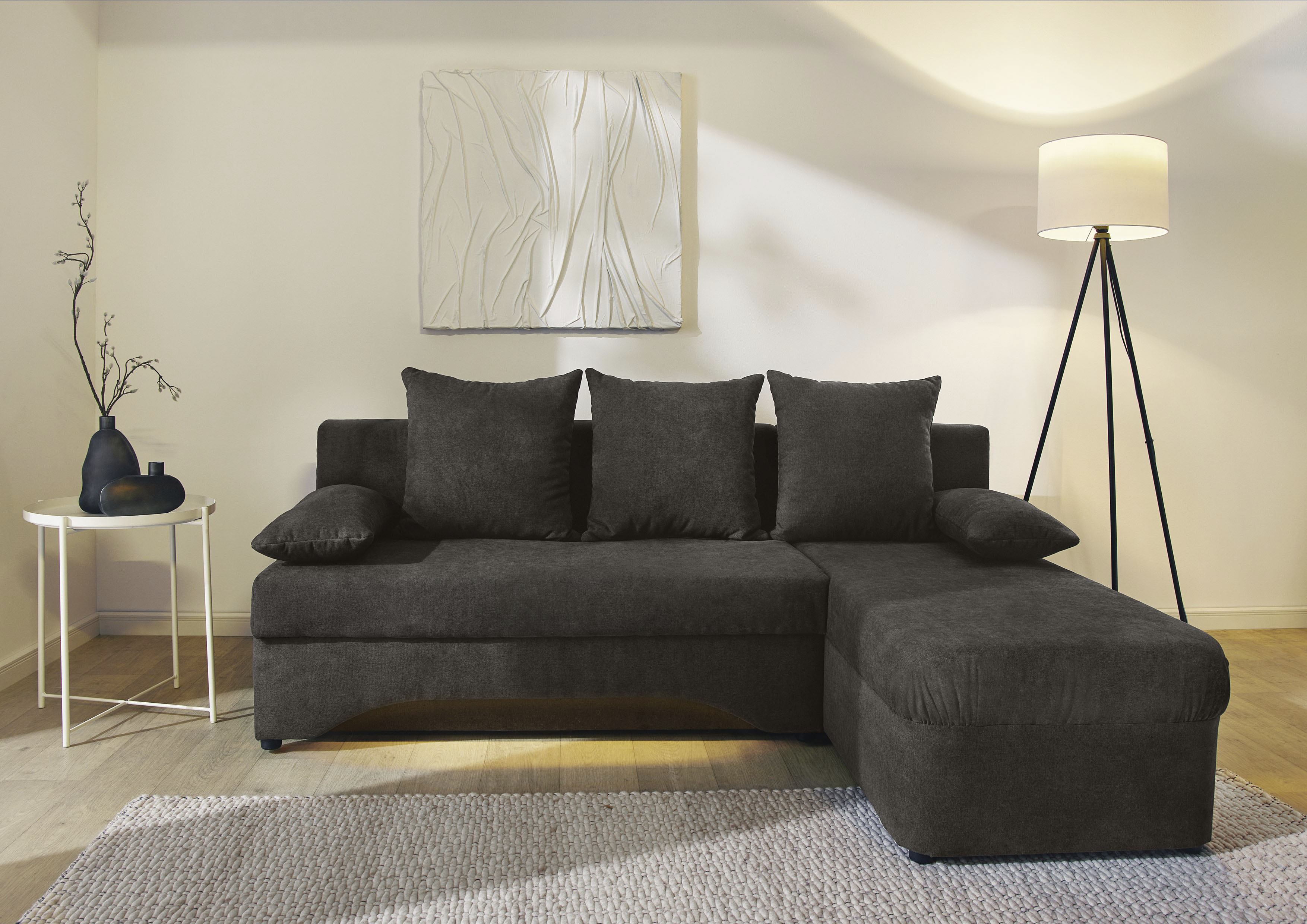 Jockenhöfer Gruppe Ecksofa "Starlight L-Form, B: 191 cm" mit Schlaffunktion, Bettkasten & Licht, Unser Dauertiefpreis
