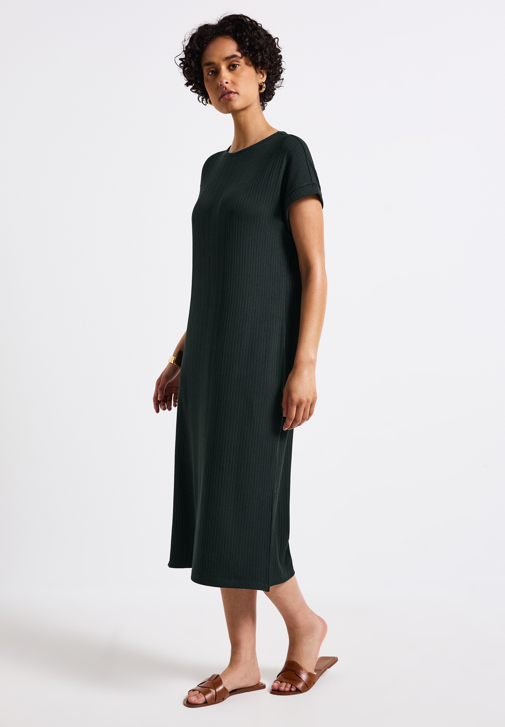 STREET ONE Midikleid, mit Rundhalsausschnitt günstig online kaufen