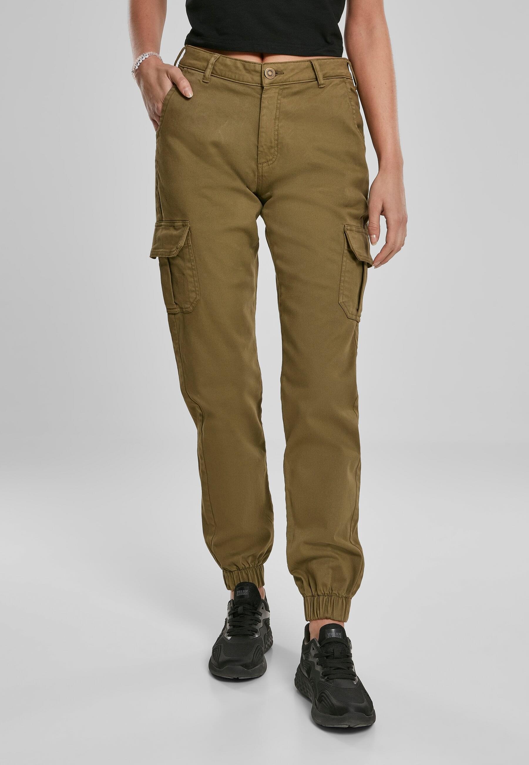 URBAN CLASSICS Cargohose »Urban Classics Damen Ladies High Waist Cargo Pants«, (1 tlg.)