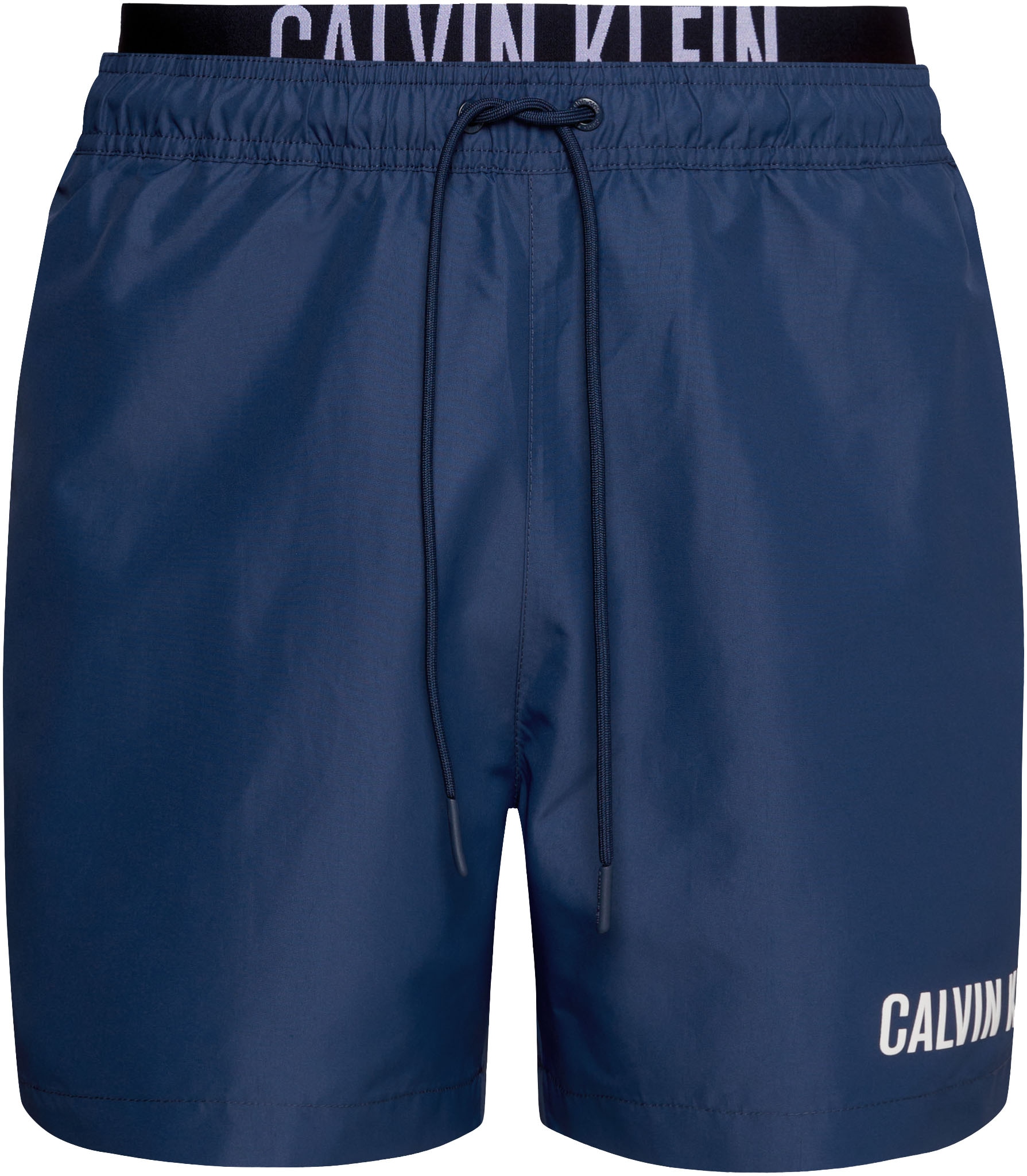 Calvin Klein Swimwear Badeshorts »MEDIUM DOUBLE WB«, mit doppeltem Bund