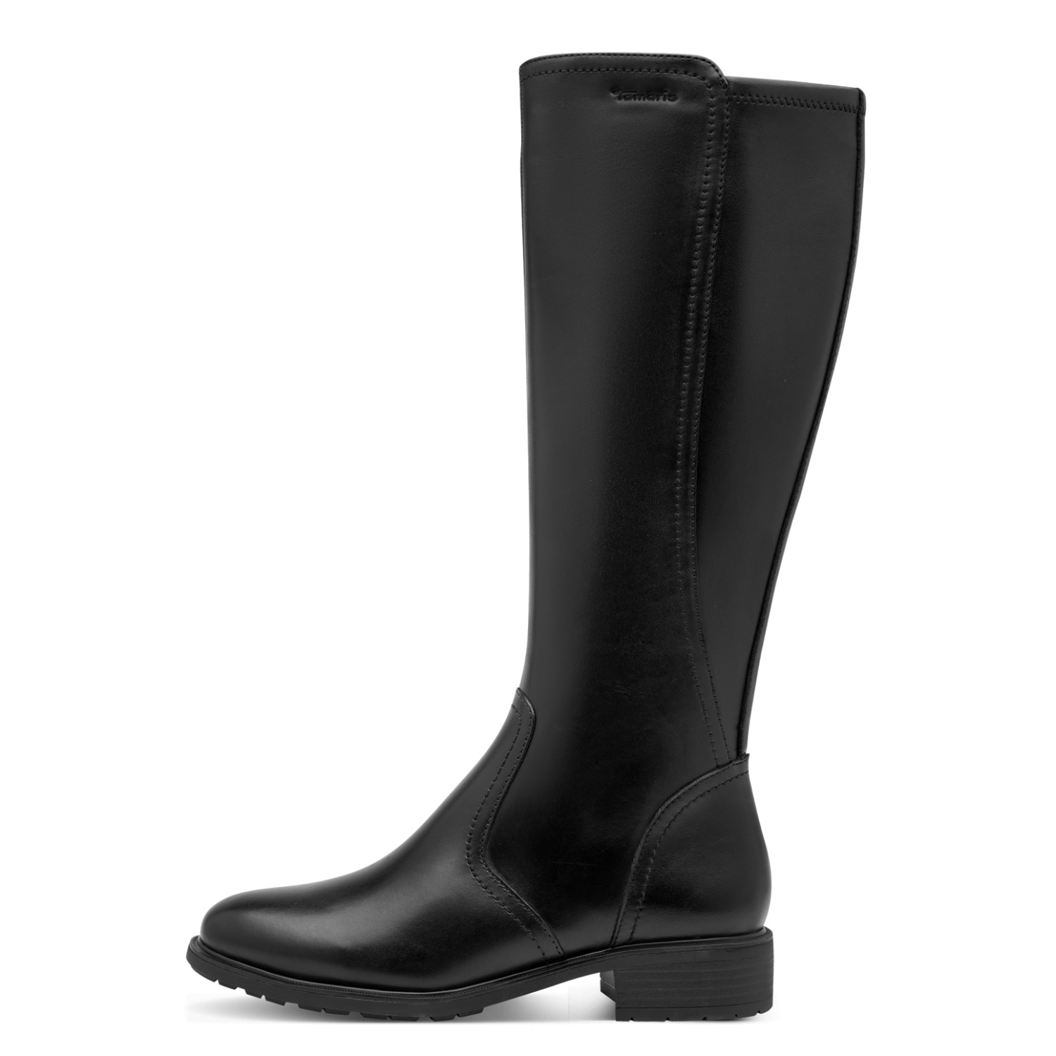 Tamaris Stiefel  Blockabsatz, Langschaftstiefel mit schicker Logoprägung