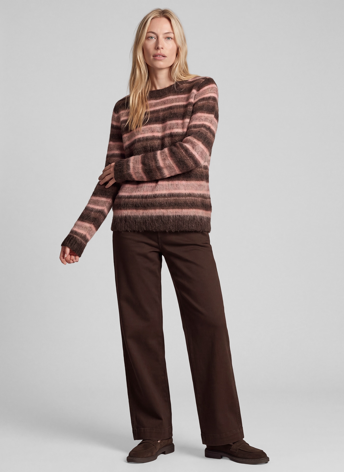 Rabe Wollpullover Langarm im Streifenlook / mit Wolle