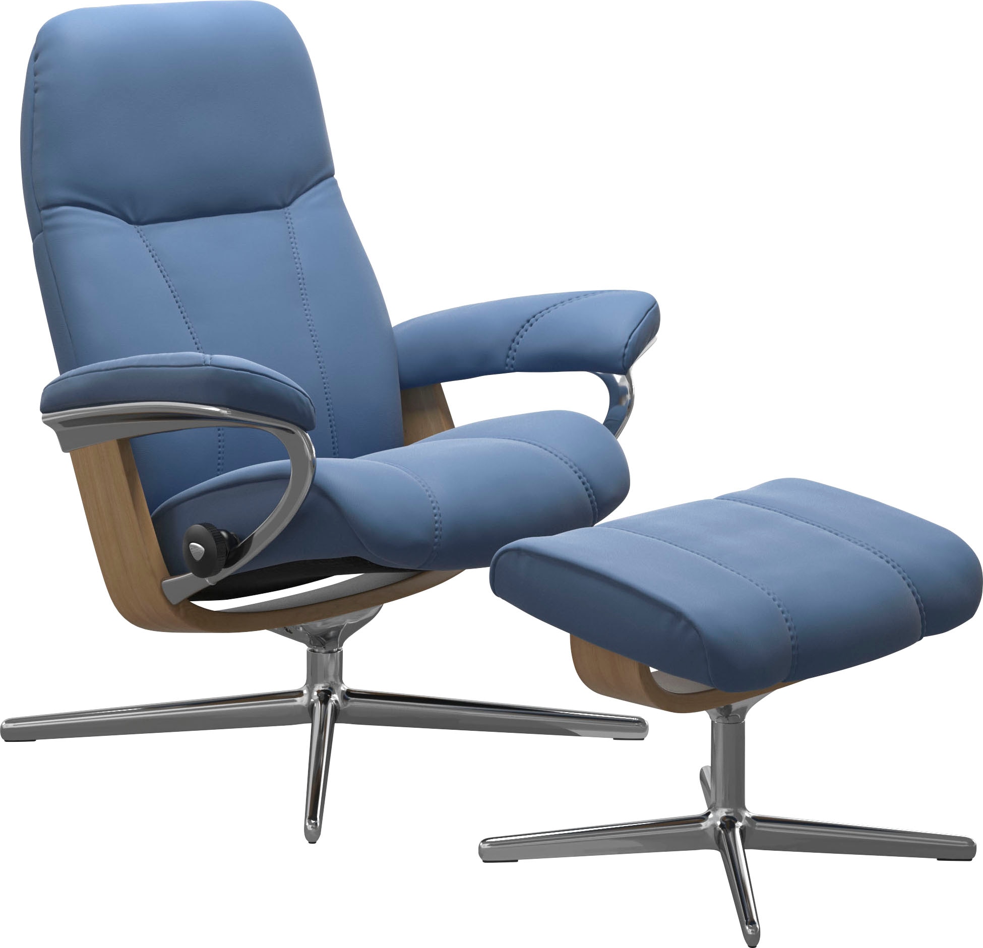 Stressless "Consul" Set, Relaxsessel mit Hocker, mit Hocker, mit Cross Base günstig online kaufen