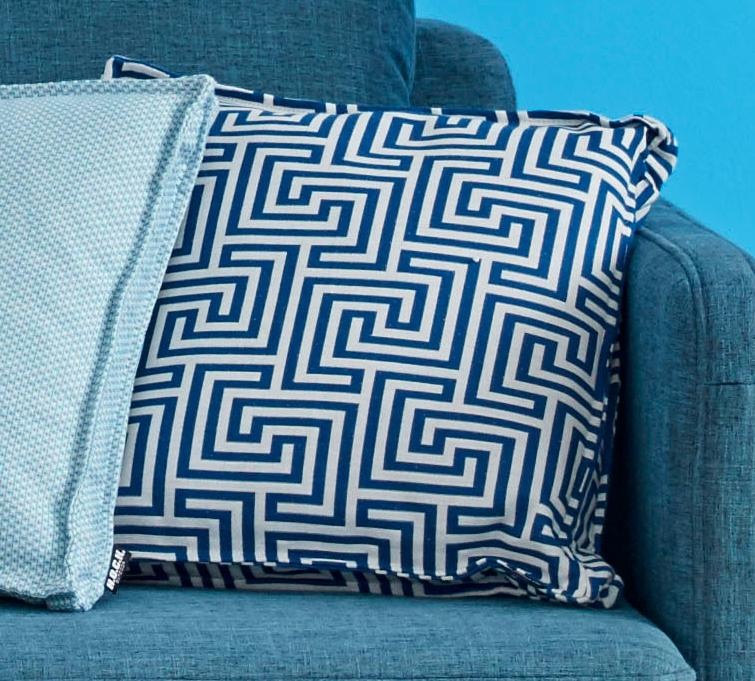 H.O.C.K. Dekokissen »Gauzy blue No 16«, Kissenhülle mit Füllung, 1 Stück