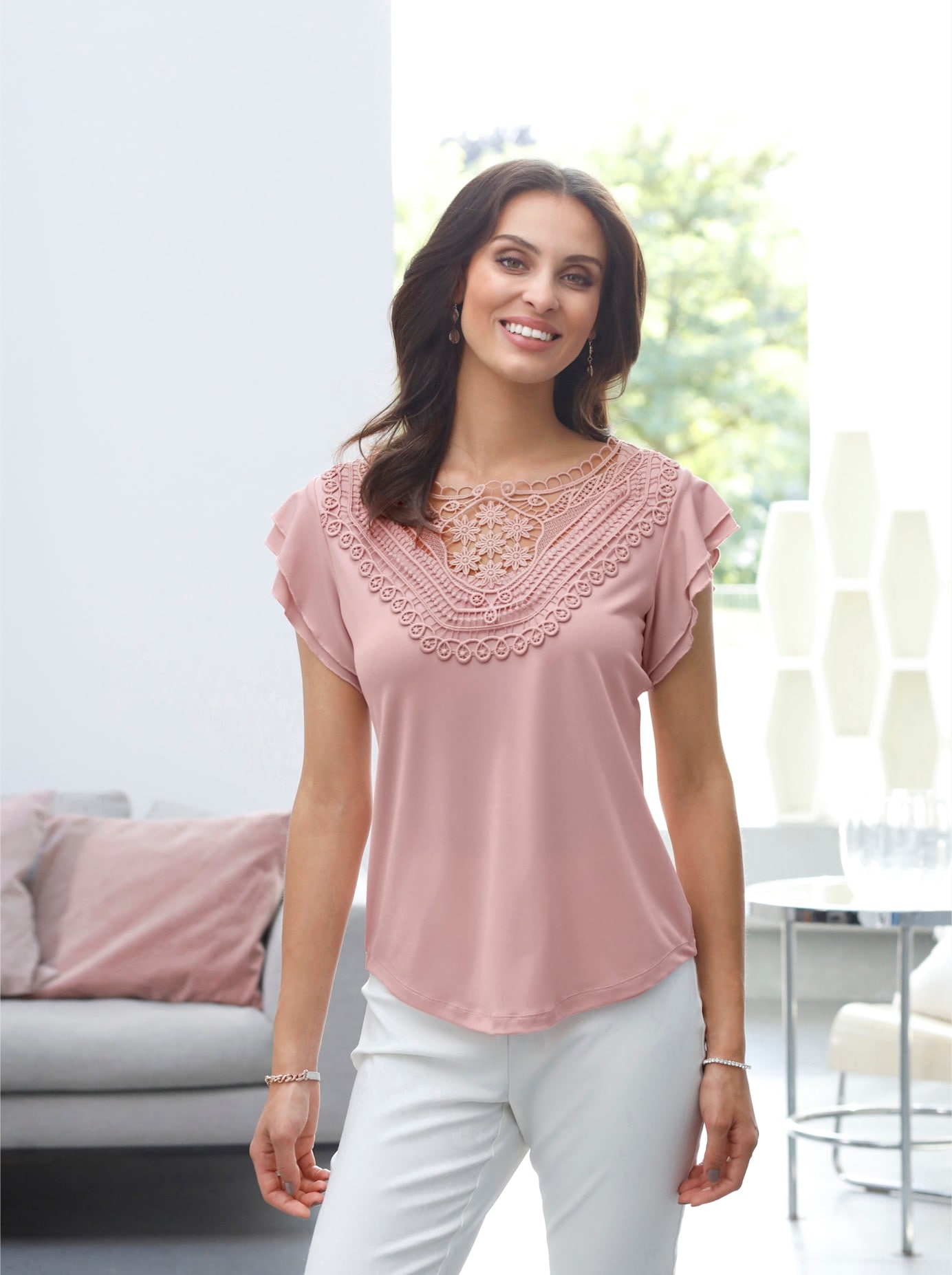 Lady Kurzarmshirt »Shirt«, (1 tlg.)