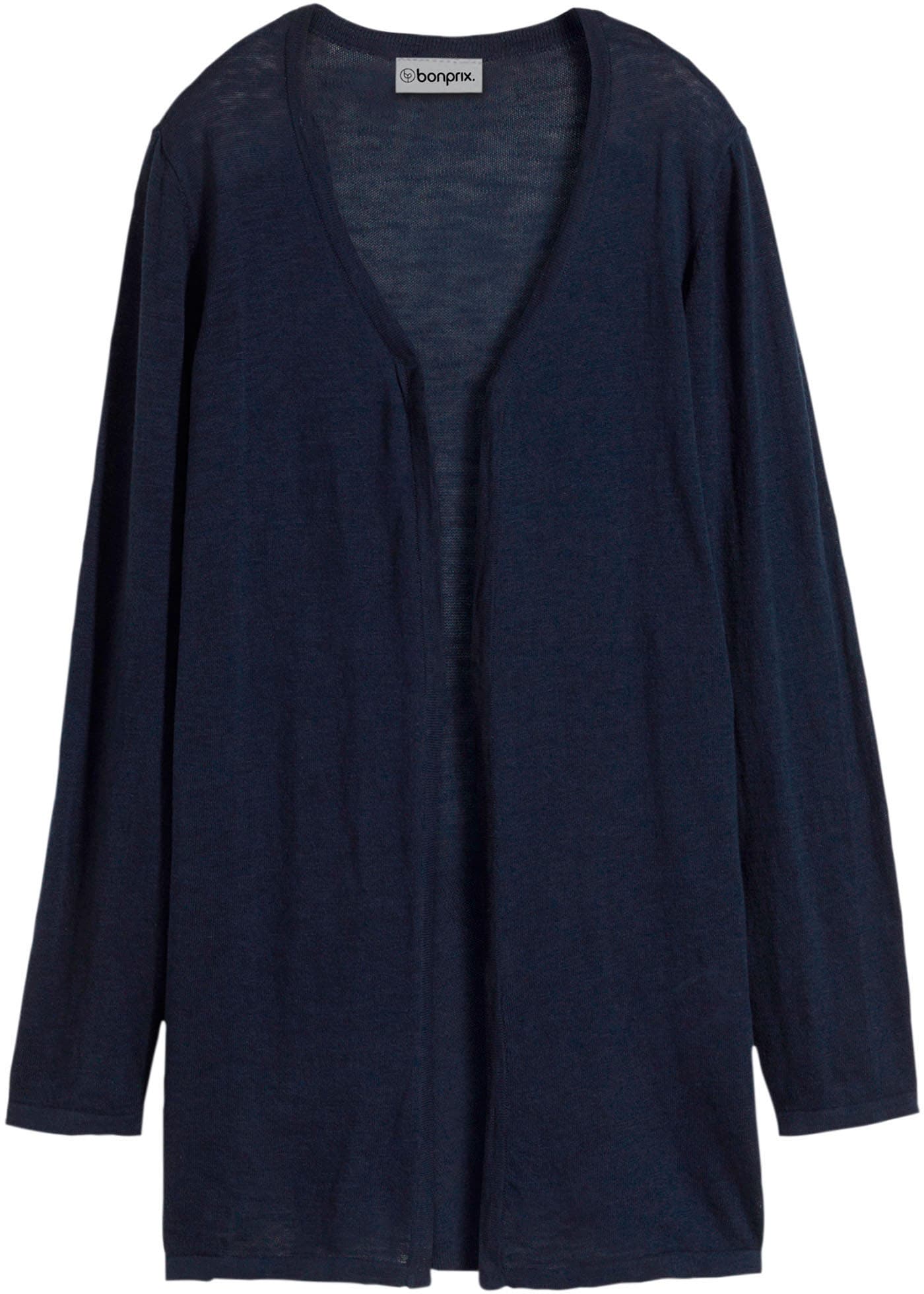 bonprix Strickjacke lockere Passform, Slub-Strick, Casual Stil, aus Baumwolle