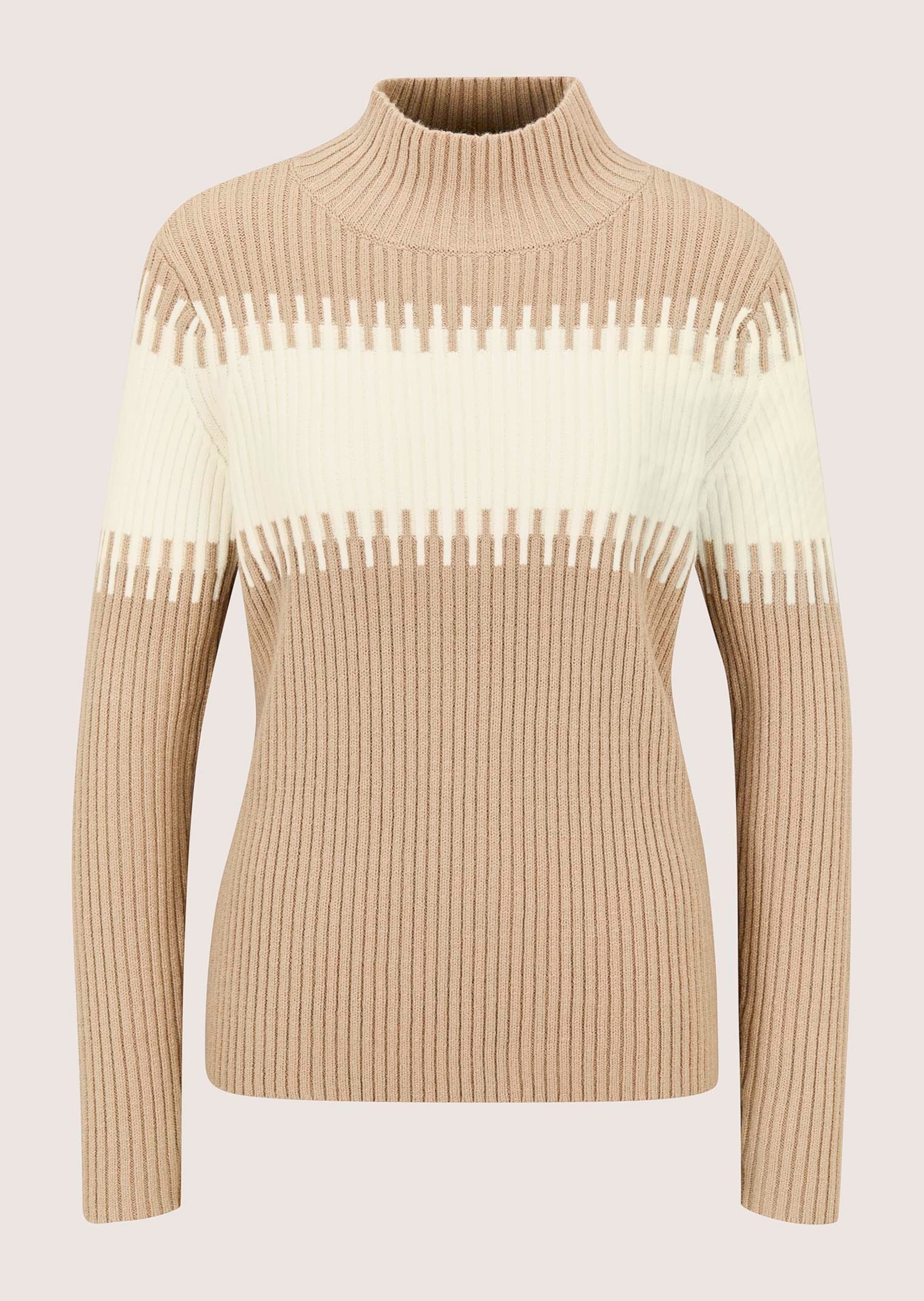 MADELEINE Longpullover »Strickpullover Stilvoller Winterpullover mit Blockstreifen« Weicher Garnmix mit Wolle