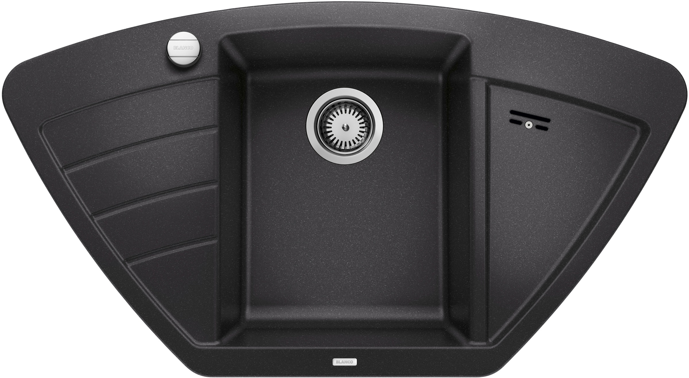 Granitspüle BLANCO, B:51cm H:18cm T:93cmanthrazit, Verbundwerkstoff, Küchenspülen, "ZIA 9 E", erhältlich in mehreren Farben
