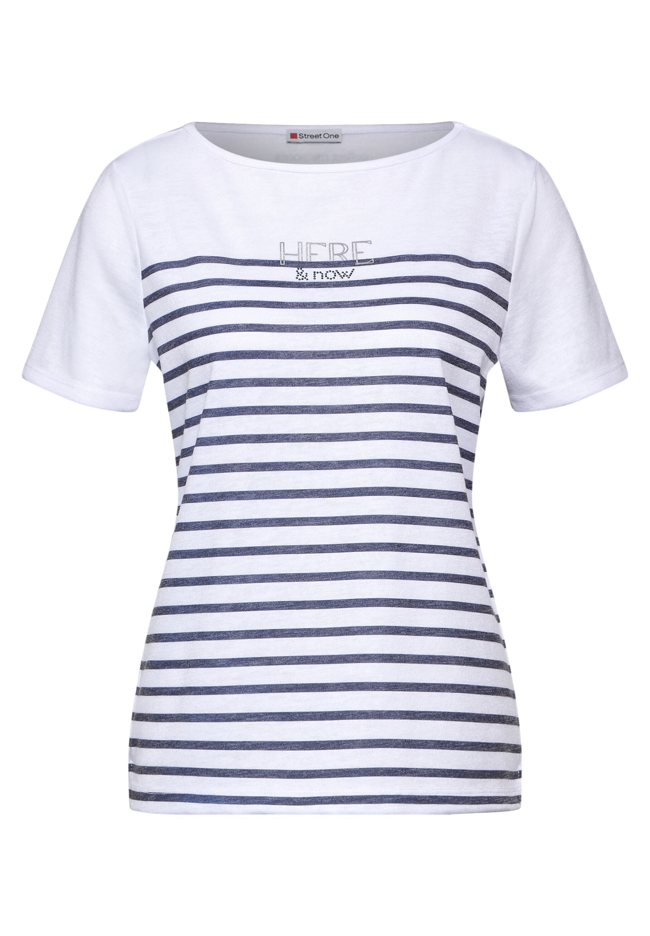 STREET ONE Rundhalsshirt, mit Seitlichen Einschlitzen am Saum