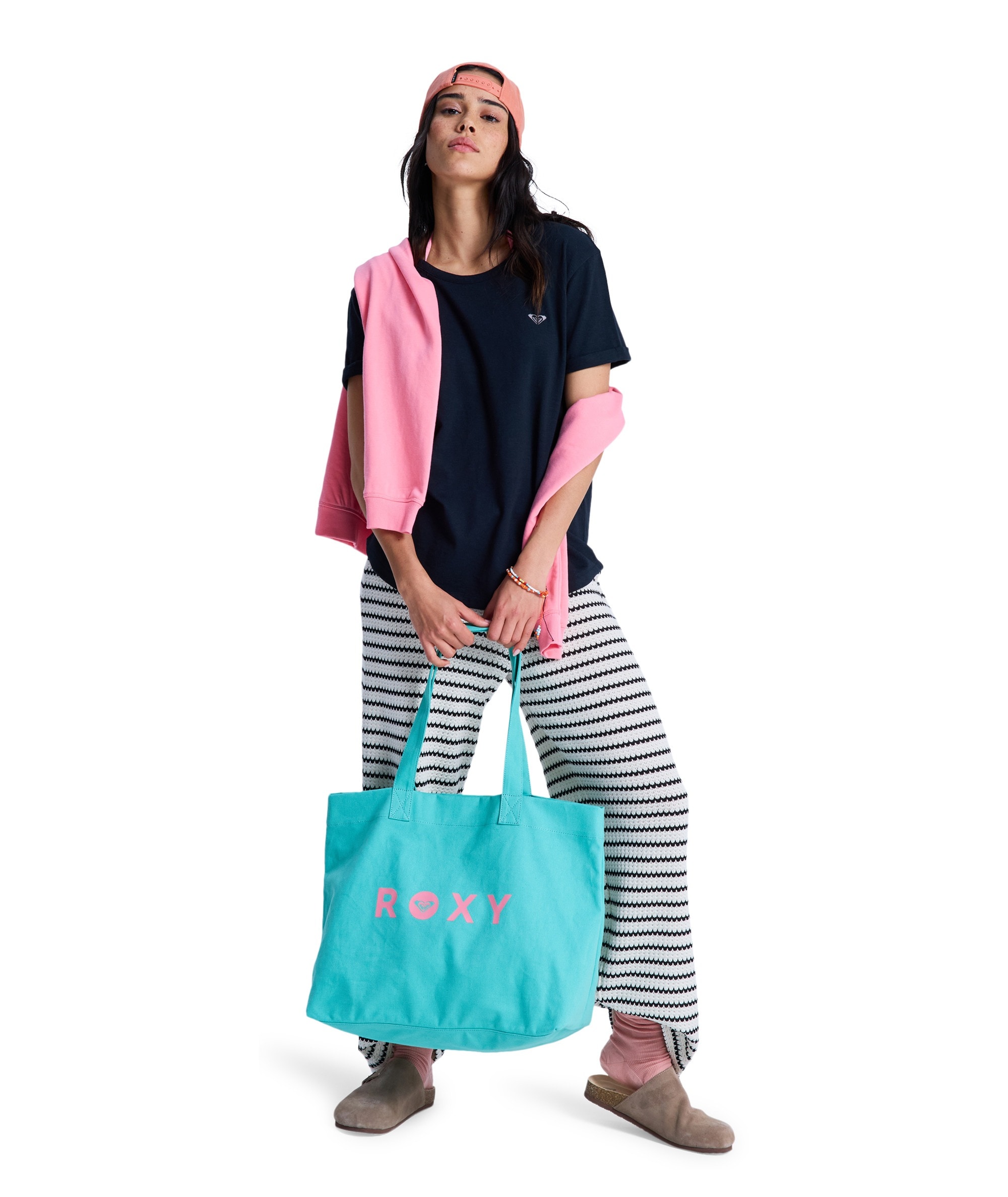Roxy Strandtasche »GO FOR IT« sportlicher Stil, aus Baumwolle, Volumen 23 Liter, für Erwachsene