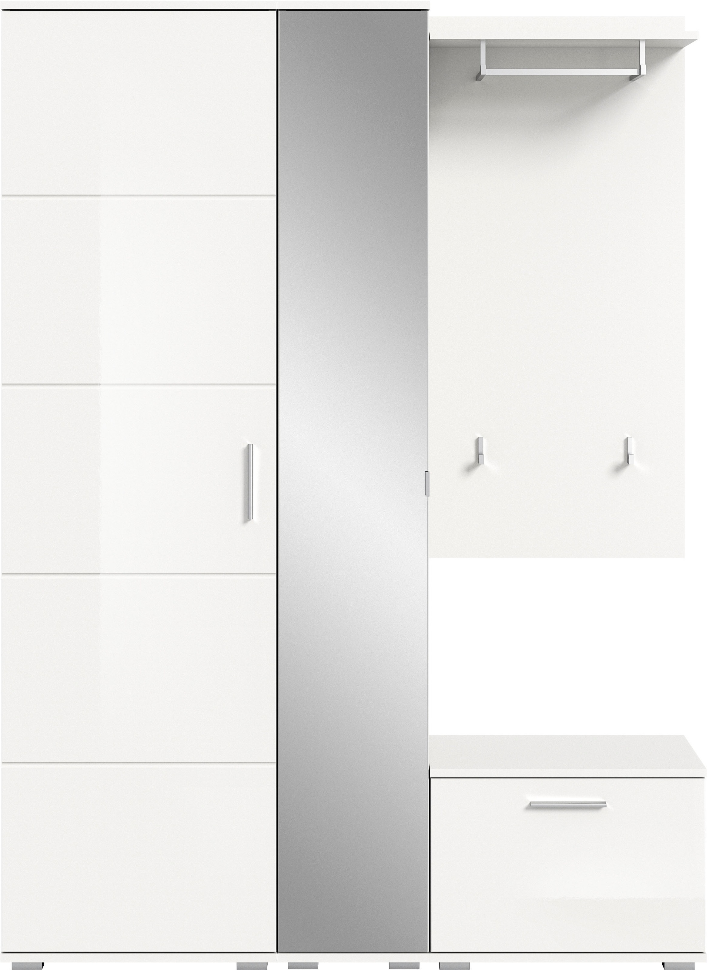 Thumbnail - INOSIGN Garderoben-Set "Valge, Breite 140 cm, 4-teiliges Set, bestehend aus:" 4 Stk. tlg.